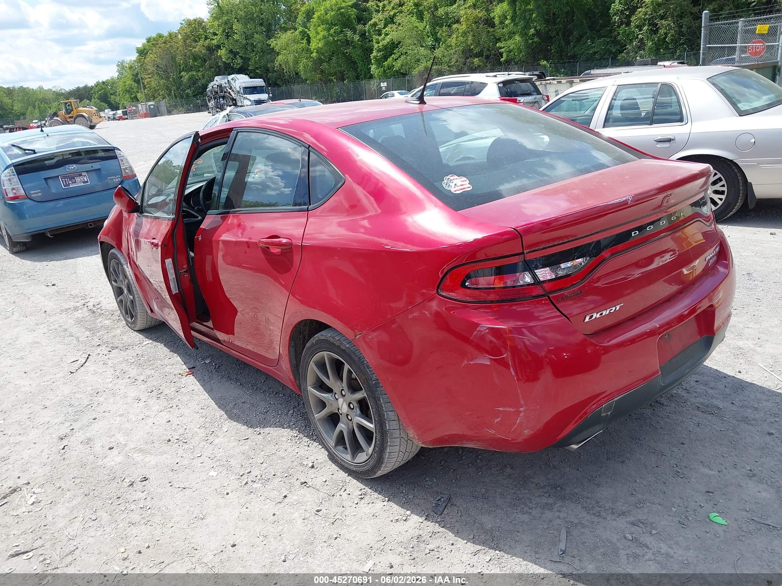 2014 Dodge Dart Sxt Red vin: 1C3CDFBB4ED903517