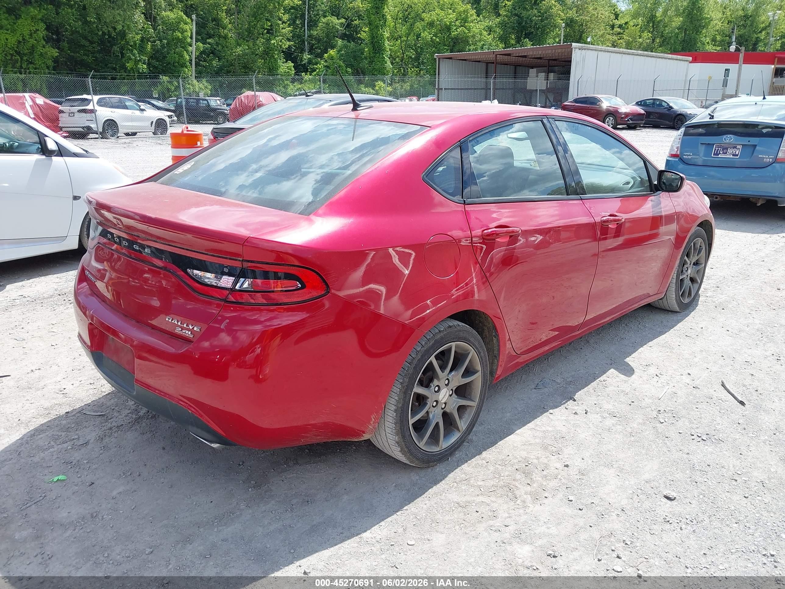 2014 Dodge Dart Sxt Red vin: 1C3CDFBB4ED903517