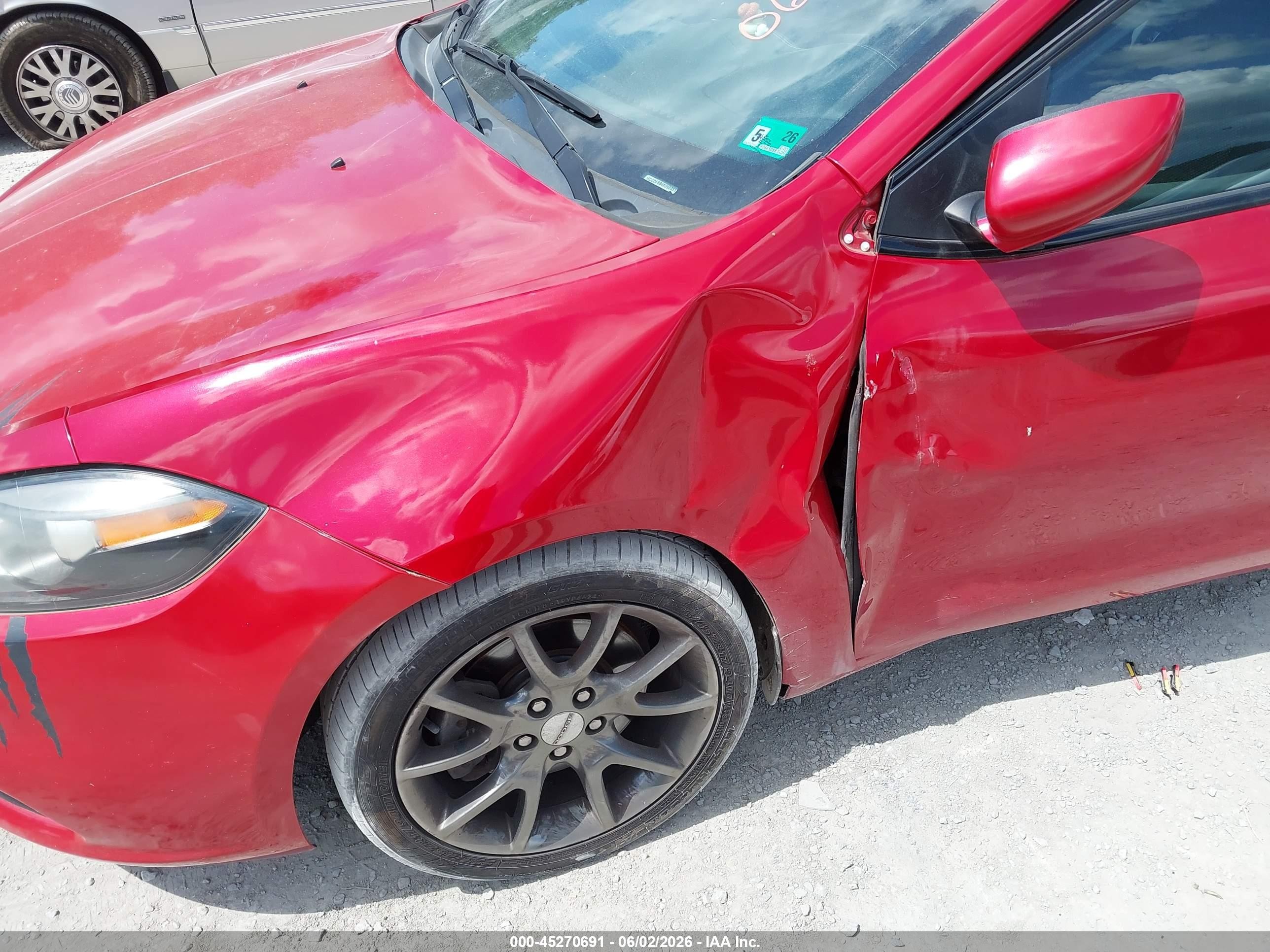 2014 Dodge Dart Sxt Red vin: 1C3CDFBB4ED903517
