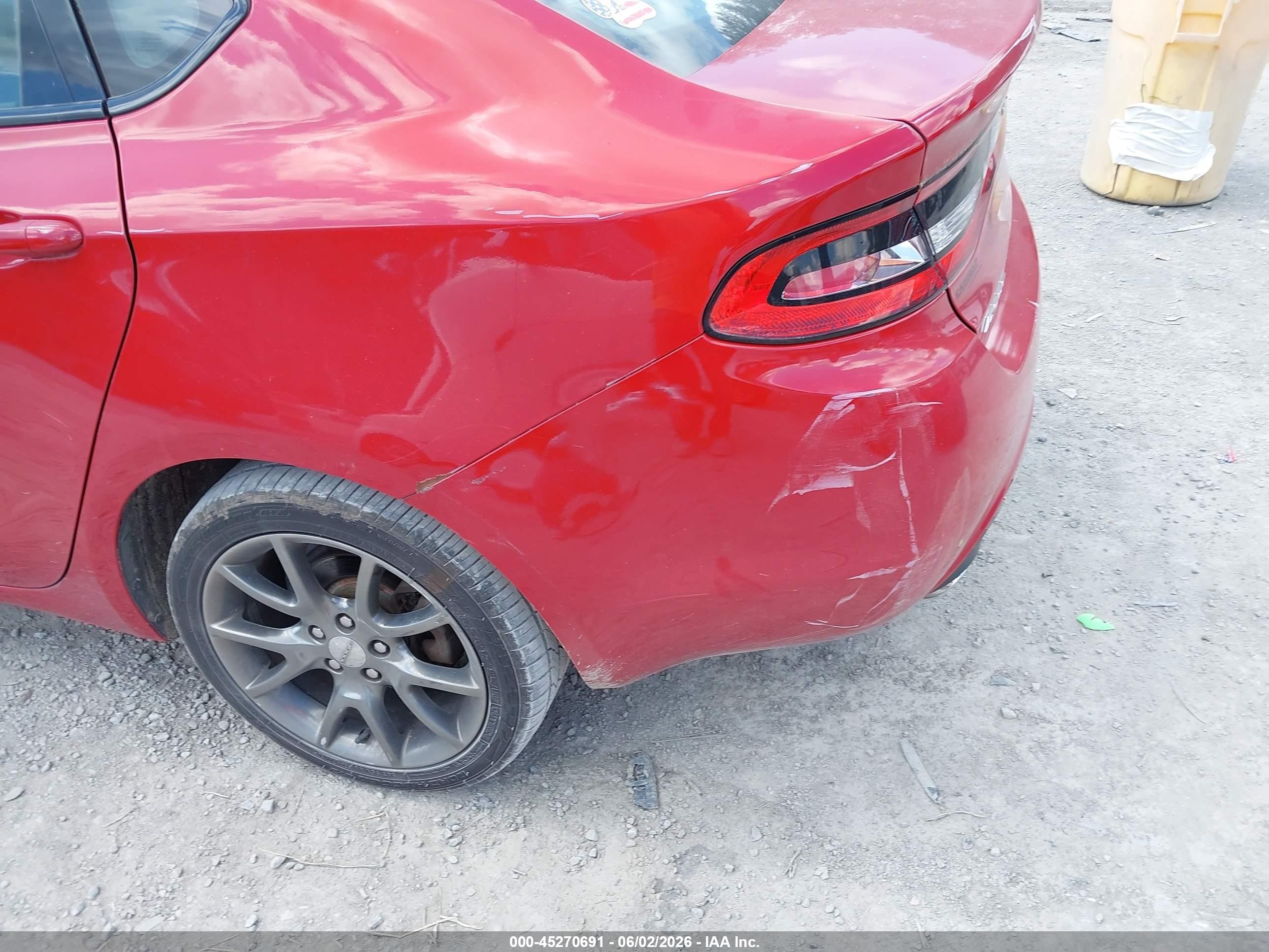 2014 Dodge Dart Sxt Red vin: 1C3CDFBB4ED903517