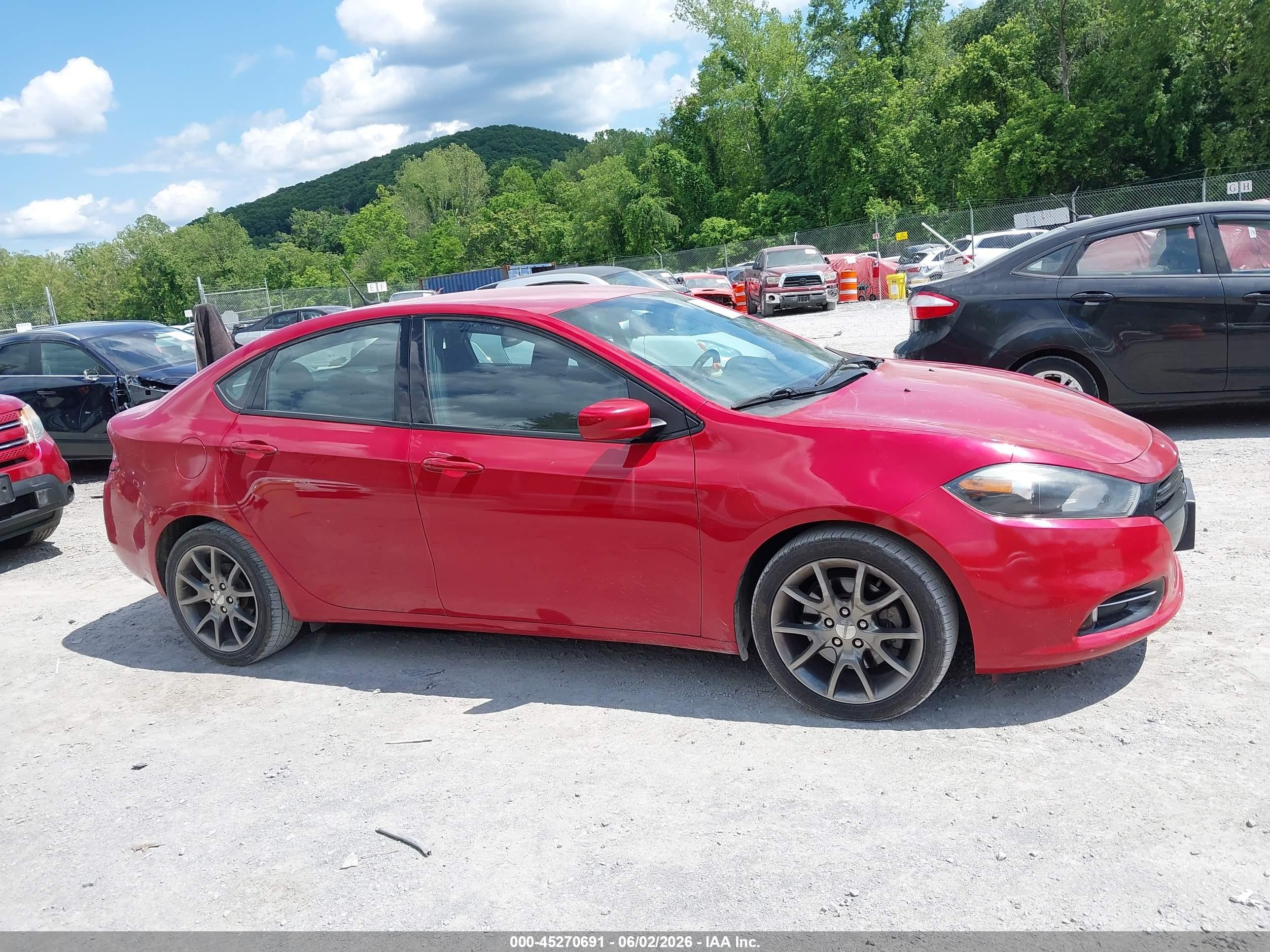 2014 Dodge Dart Sxt Red vin: 1C3CDFBB4ED903517