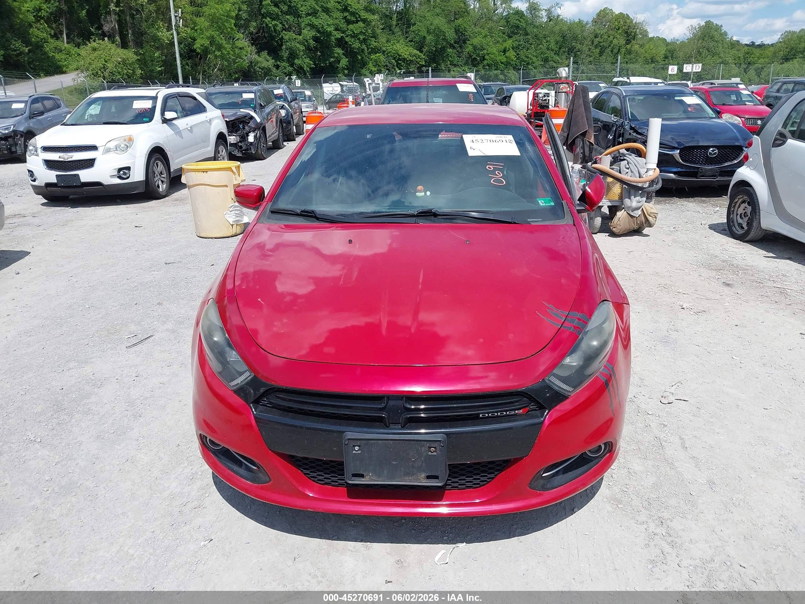 2014 Dodge Dart Sxt Red vin: 1C3CDFBB4ED903517