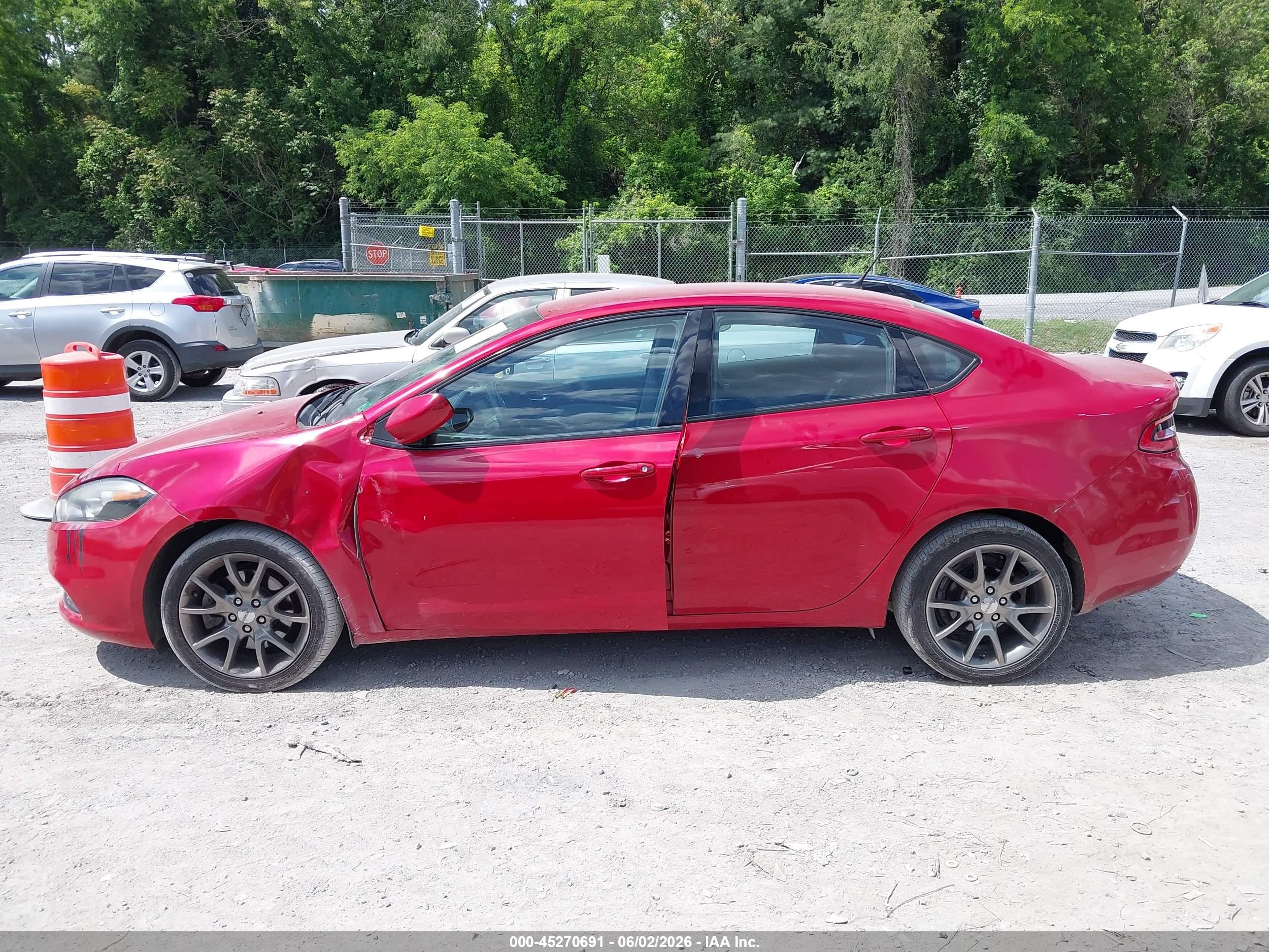 2014 Dodge Dart Sxt Red vin: 1C3CDFBB4ED903517