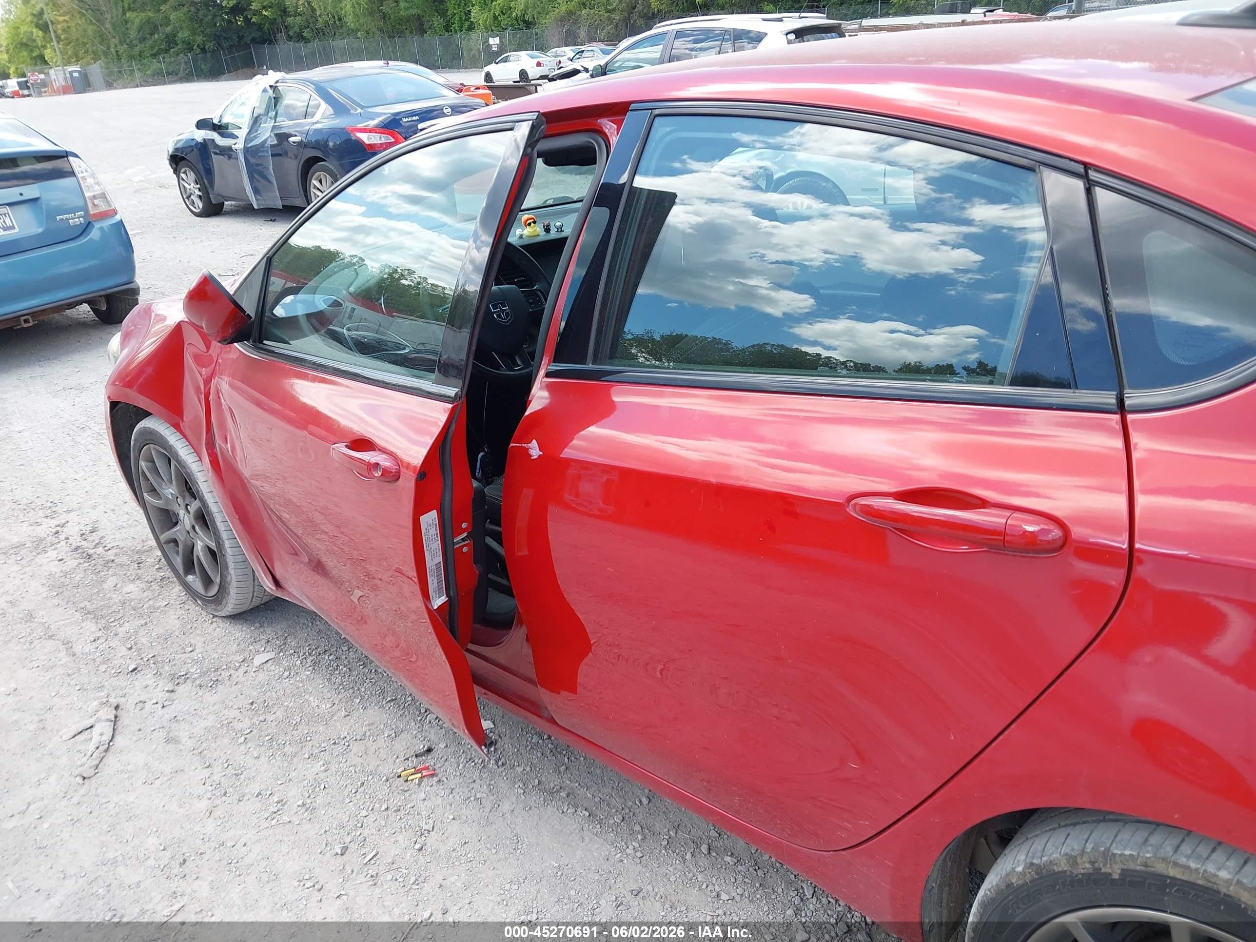 2014 Dodge Dart Sxt Red vin: 1C3CDFBB4ED903517
