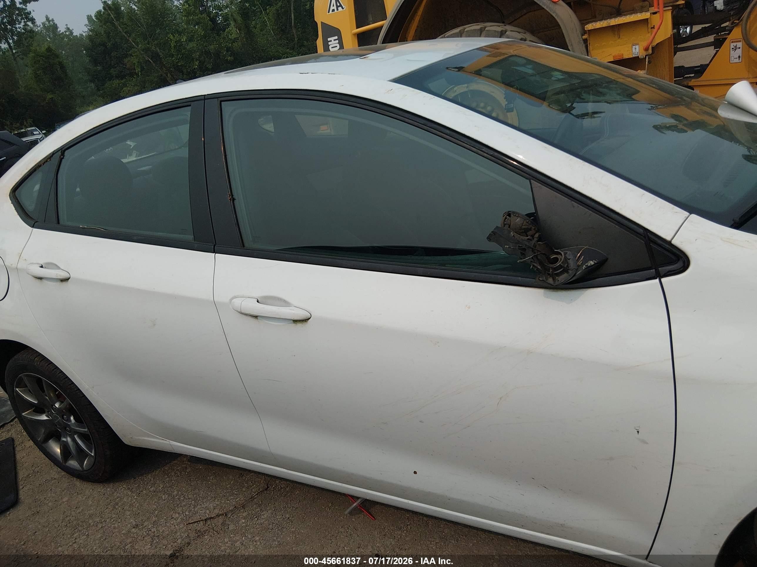 2014 Dodge Dart Sxt White vin: 1C3CDFBB4ED913691