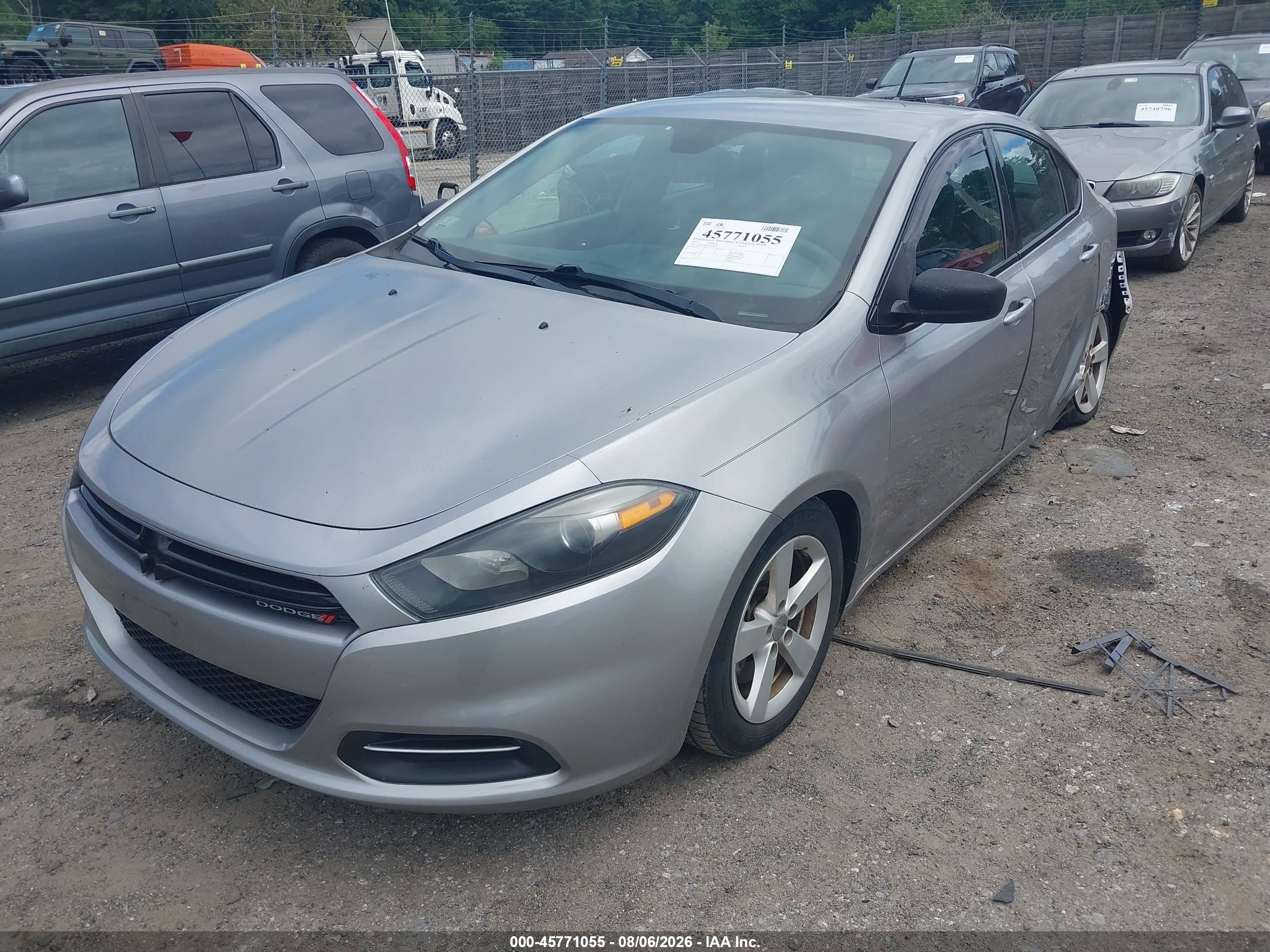2015 Dodge Dart Sxt Silver vin: 1C3CDFBB4FD150685