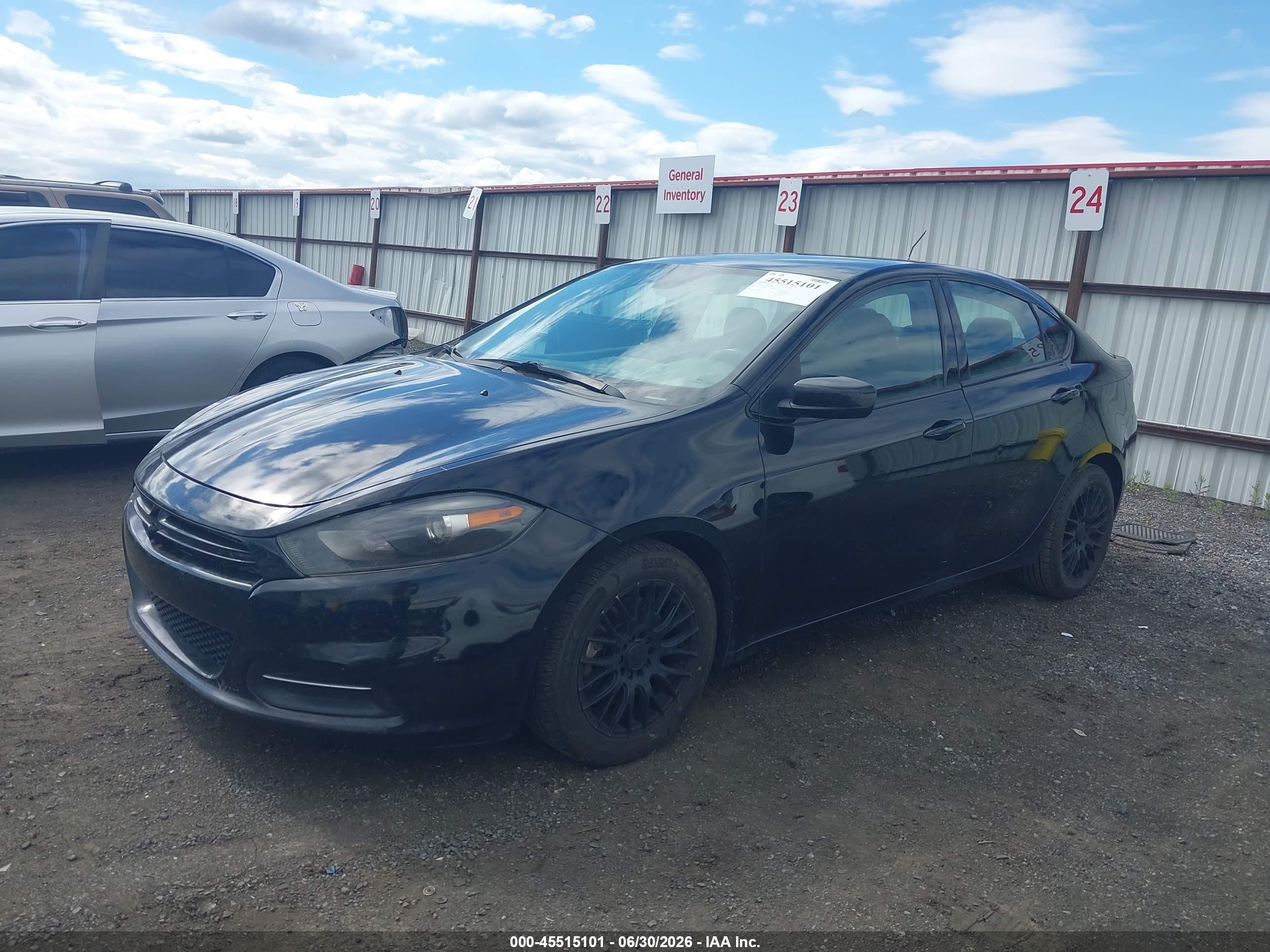 2015 Dodge Dart Sxt Black vin: 1C3CDFBB4FD158866