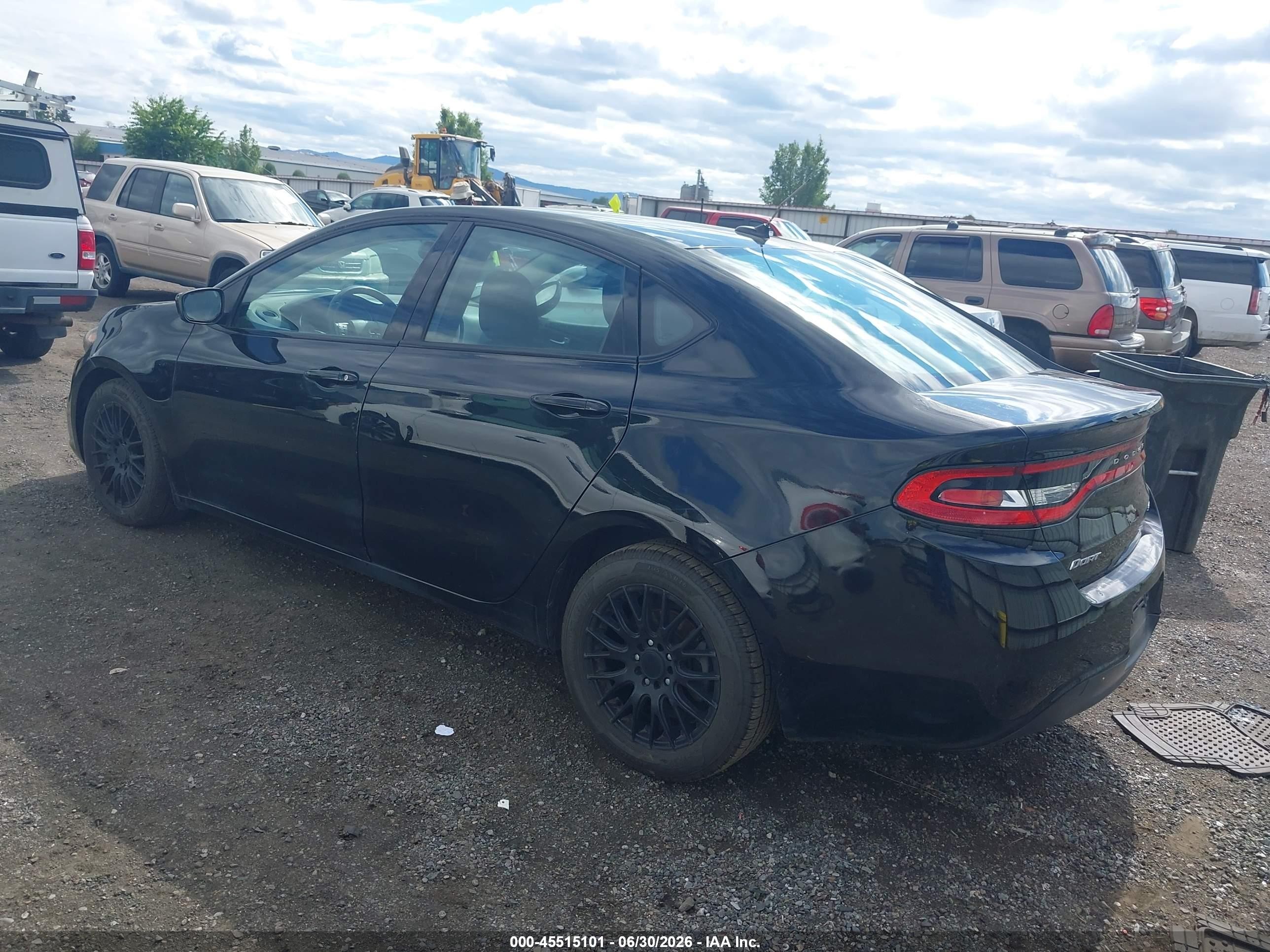 2015 Dodge Dart Sxt Black vin: 1C3CDFBB4FD158866