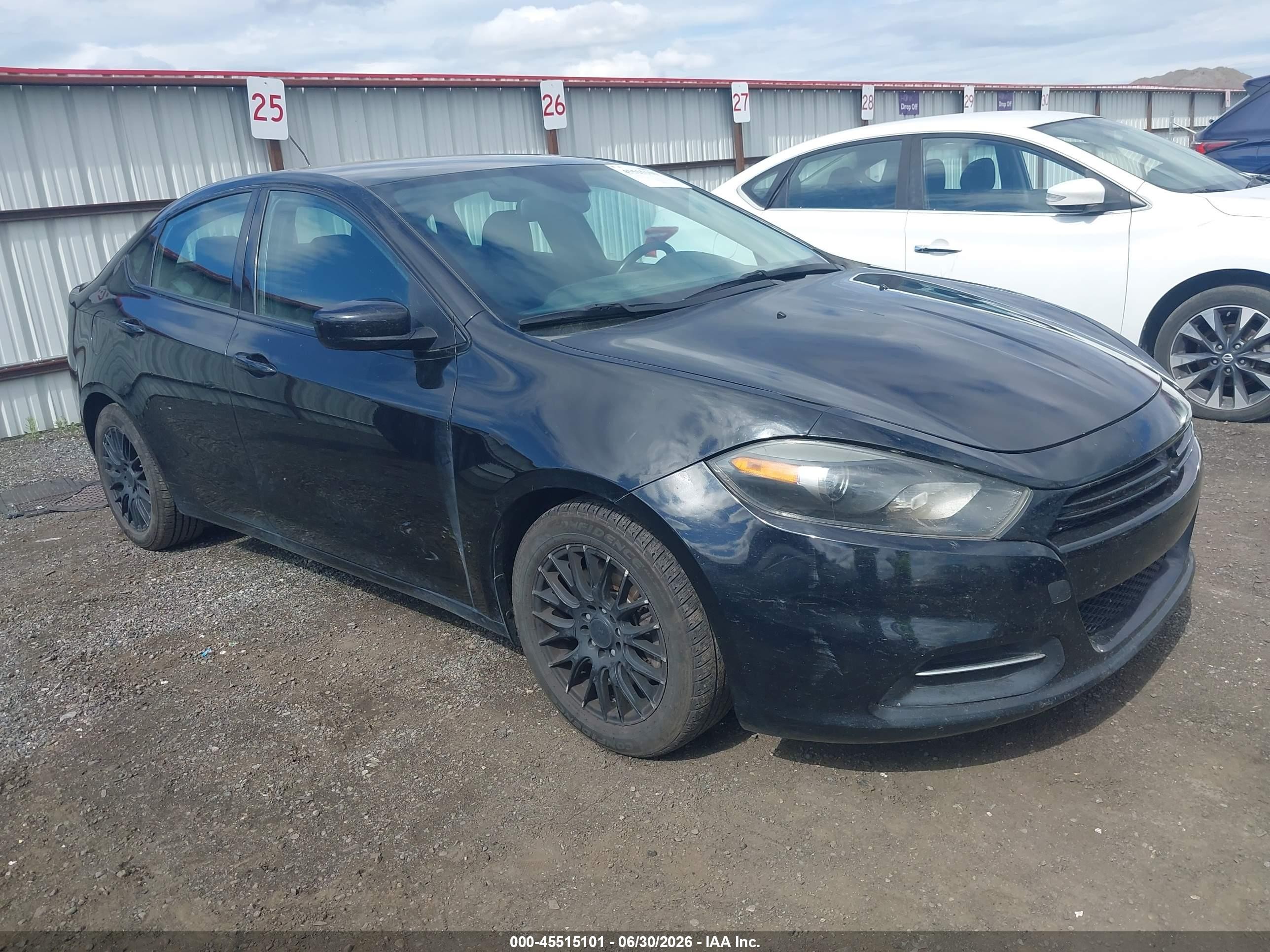 2015 Dodge Dart Sxt Black vin: 1C3CDFBB4FD158866