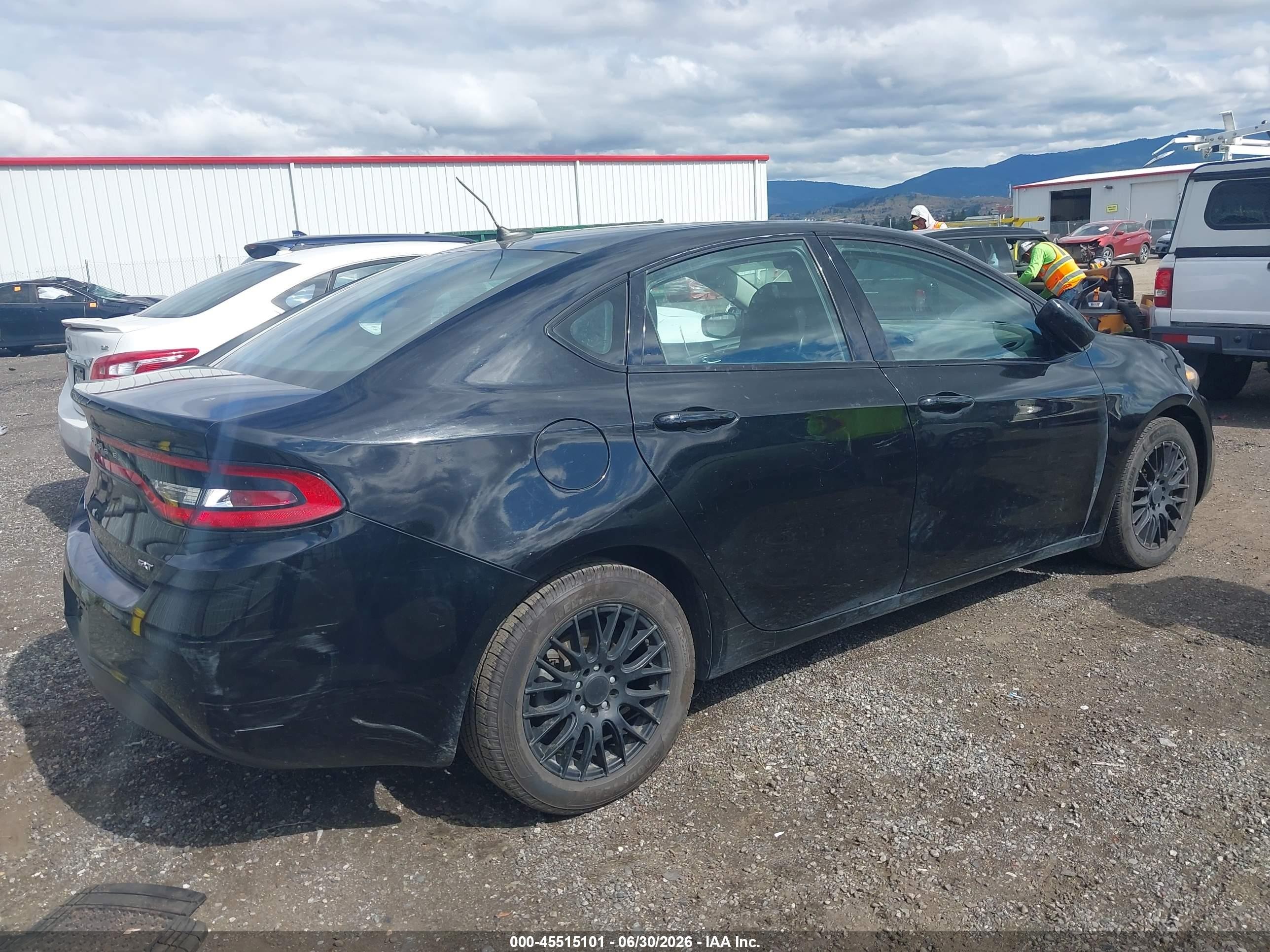 2015 Dodge Dart Sxt Black vin: 1C3CDFBB4FD158866
