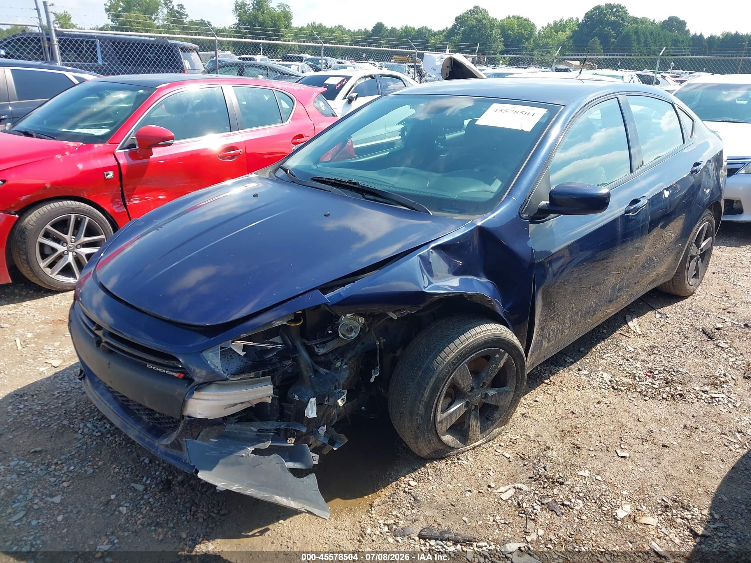 2015 Dodge Dart Sxt Blue vin: 1C3CDFBB4FD173075