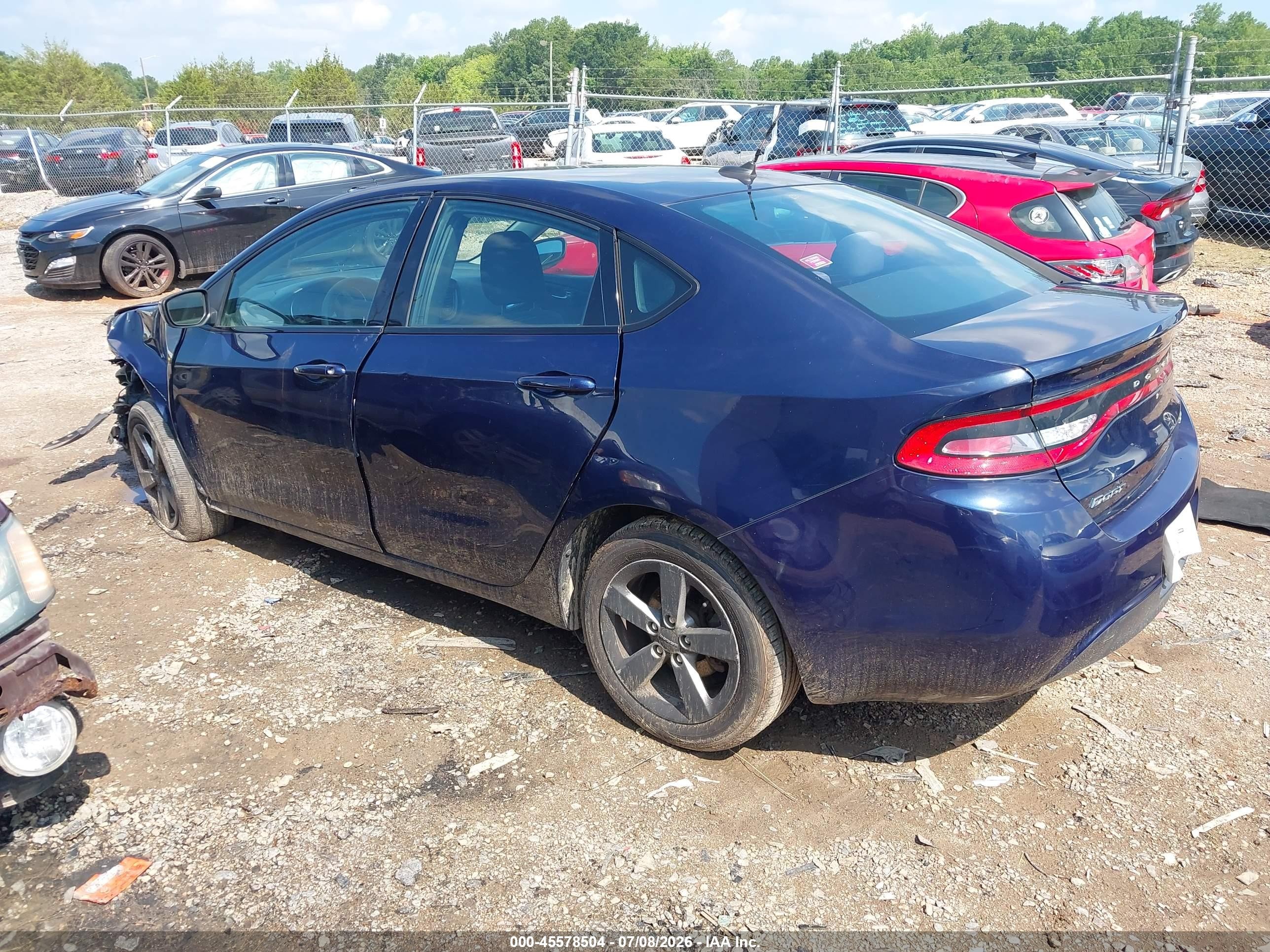 2015 Dodge Dart Sxt Blue vin: 1C3CDFBB4FD173075