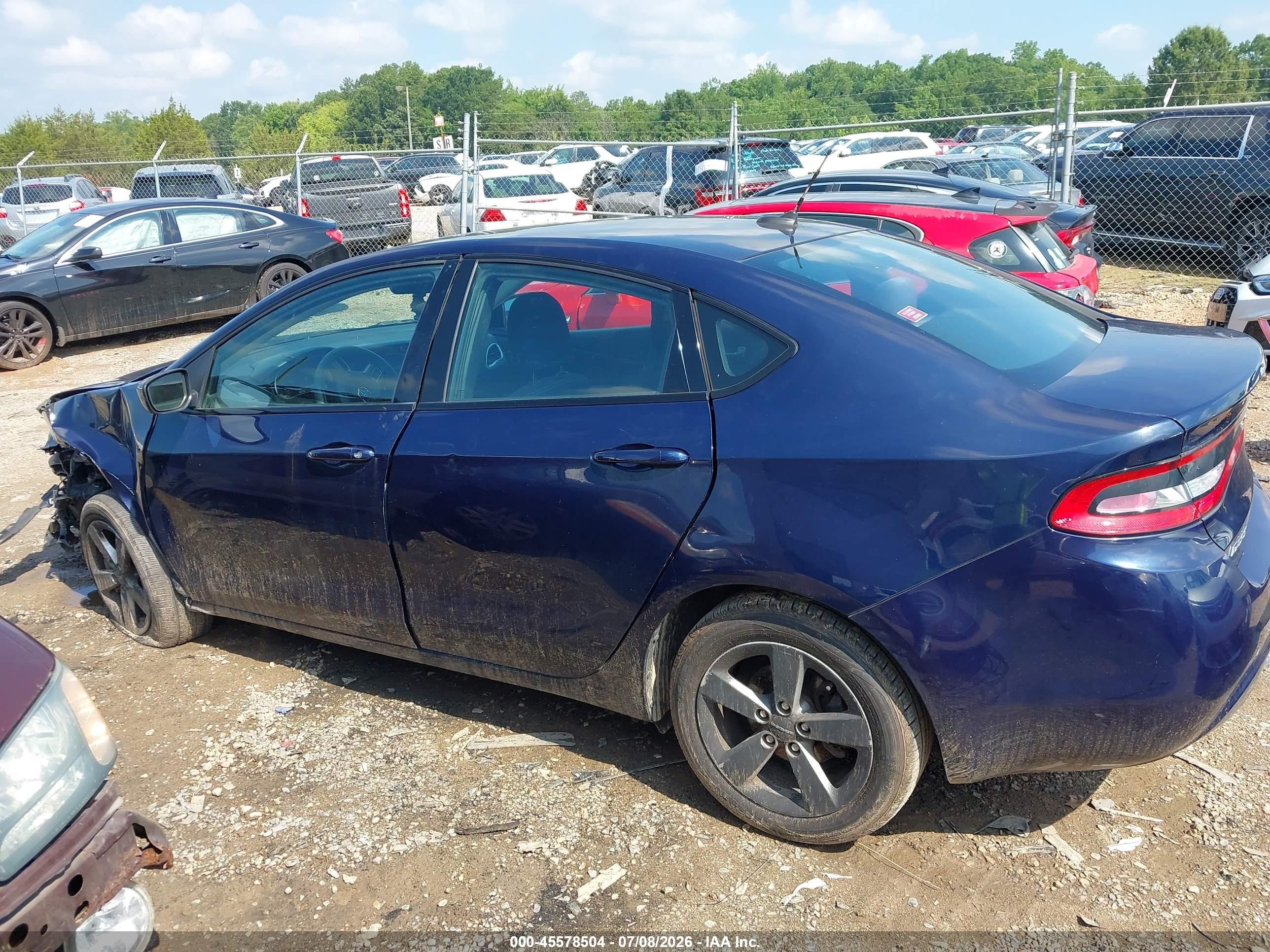 2015 Dodge Dart Sxt Blue vin: 1C3CDFBB4FD173075
