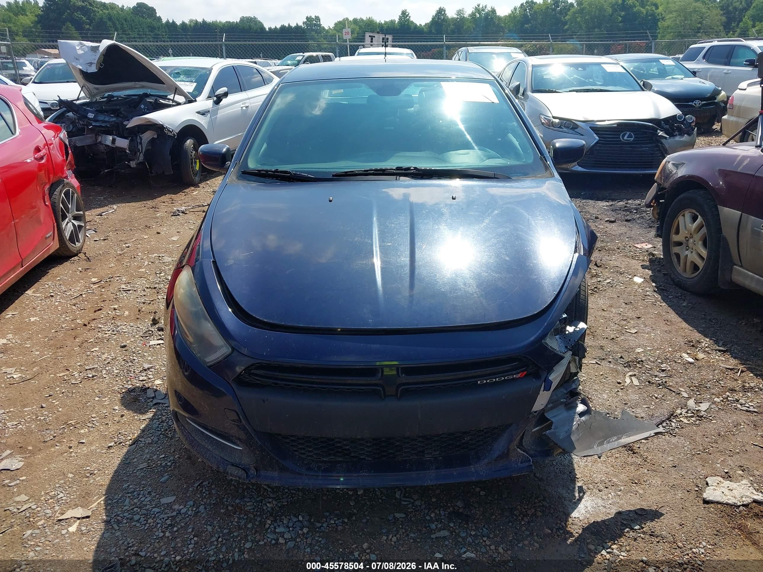 2015 Dodge Dart Sxt Blue vin: 1C3CDFBB4FD173075