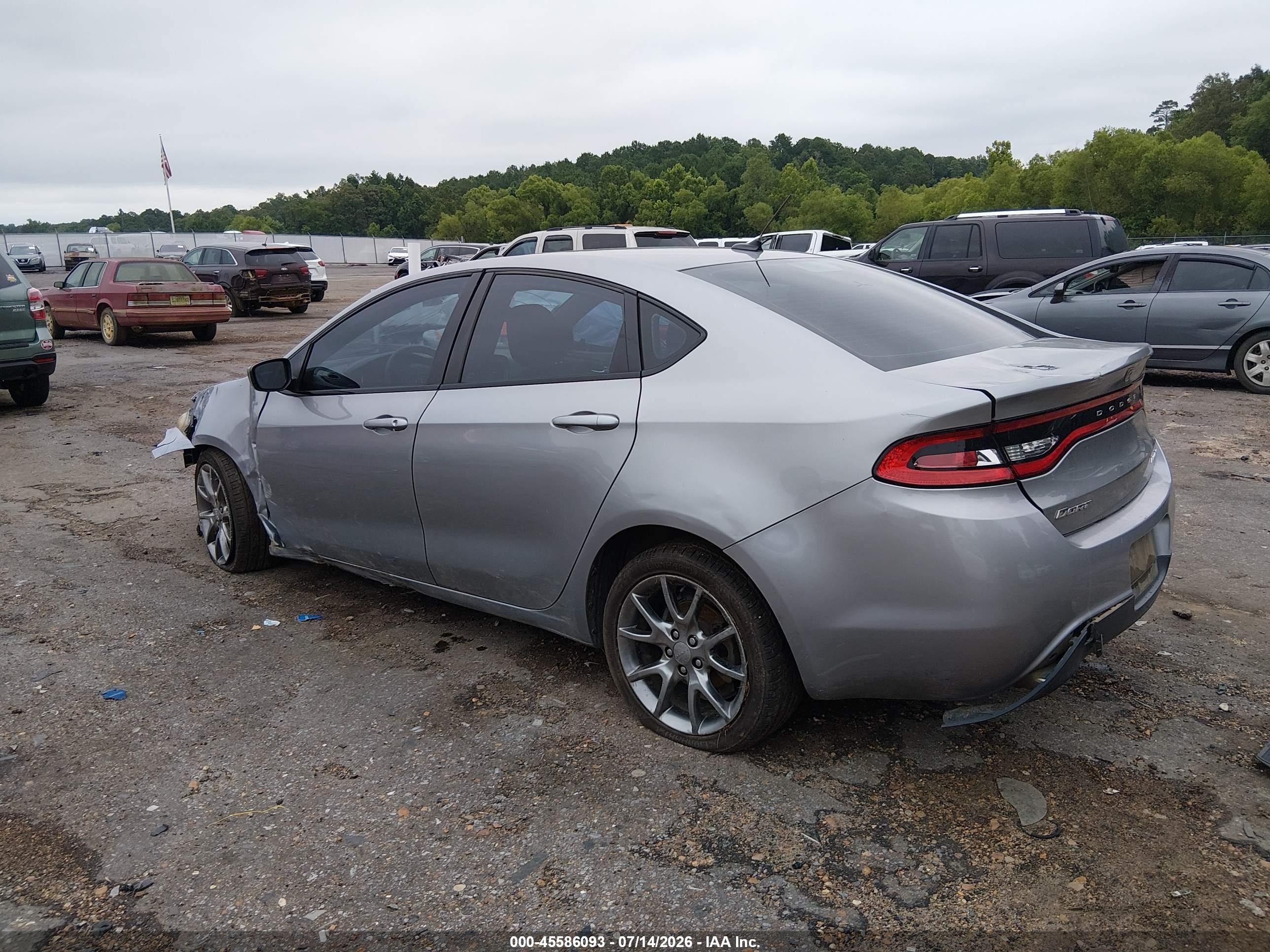 2015 Dodge Dart Sxt Серебряный vin: 1C3CDFBB4FD187770