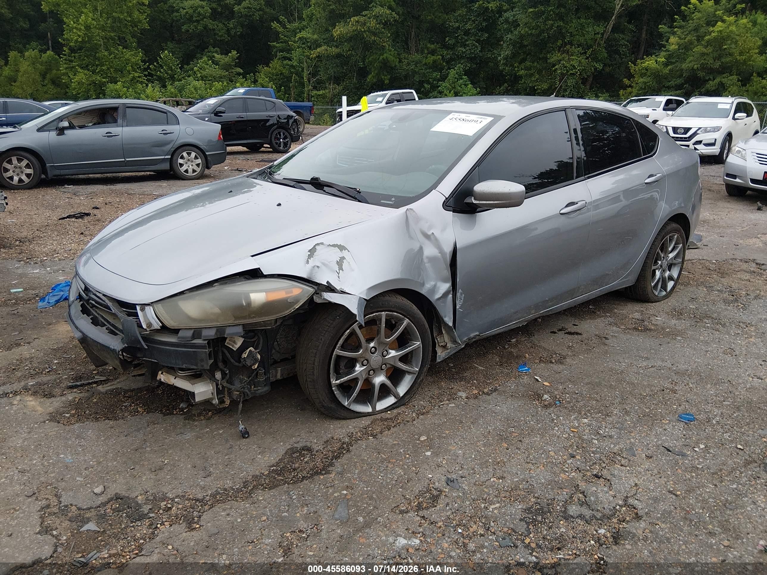 2015 Dodge Dart Sxt Серебряный vin: 1C3CDFBB4FD187770