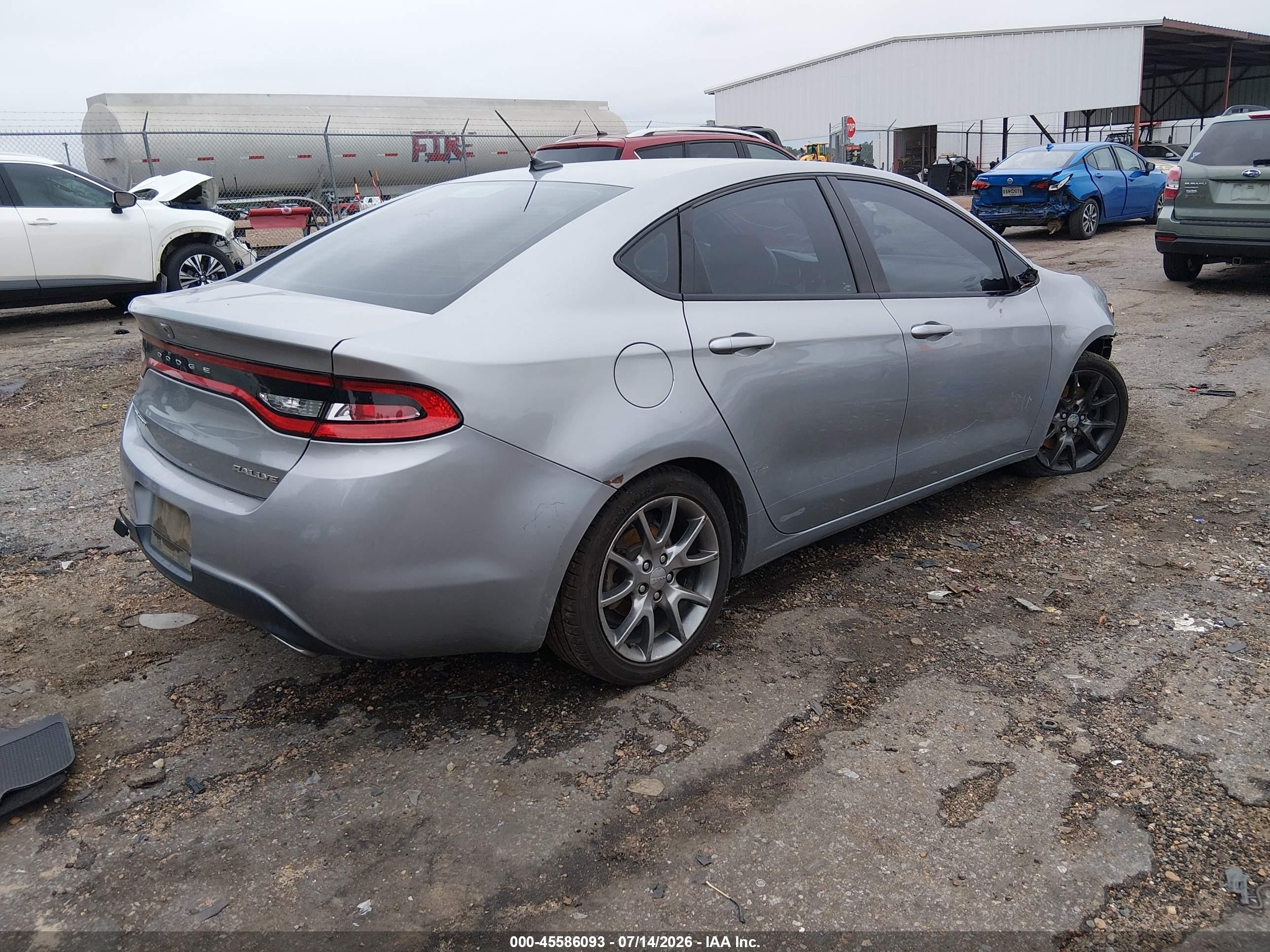 2015 Dodge Dart Sxt Серебряный vin: 1C3CDFBB4FD187770