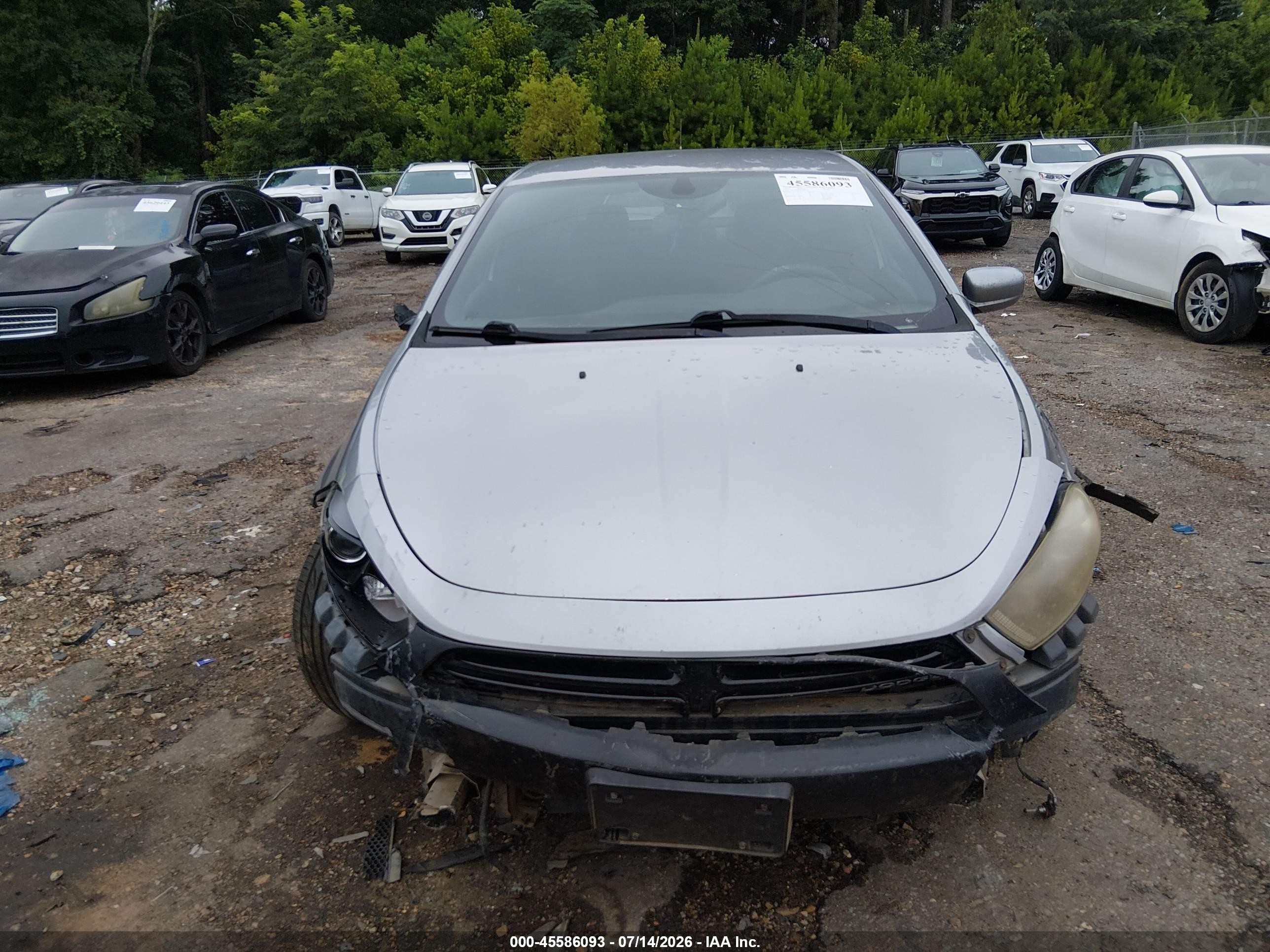 2015 Dodge Dart Sxt Серебряный vin: 1C3CDFBB4FD187770