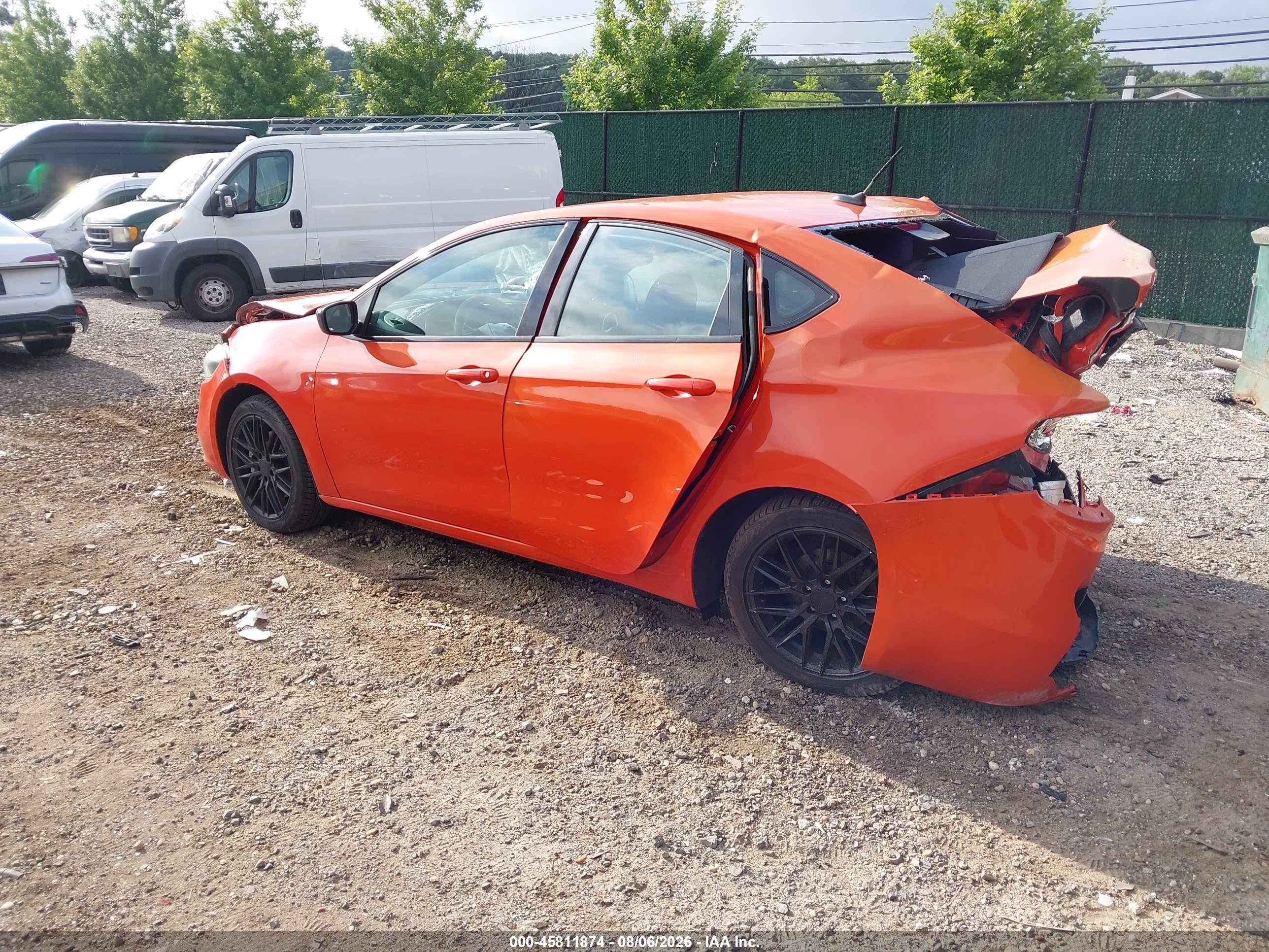 2015 Dodge Dart Sxt Orange vin: 1C3CDFBB4FD228043