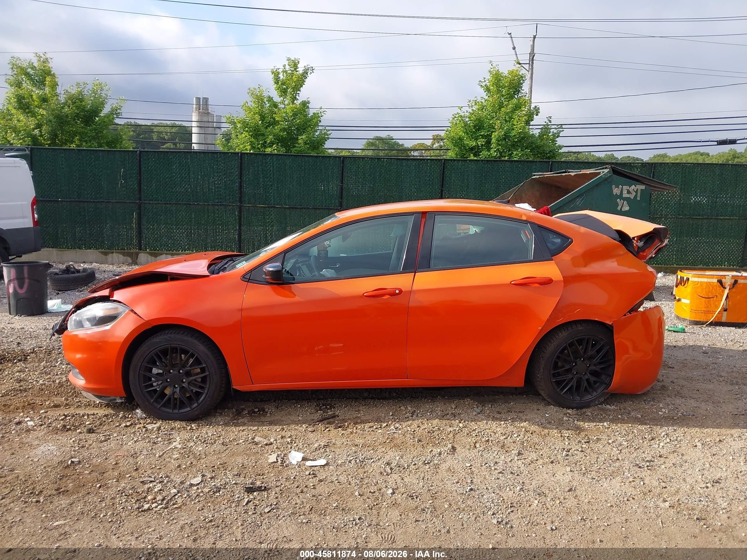 2015 Dodge Dart Sxt Orange vin: 1C3CDFBB4FD228043