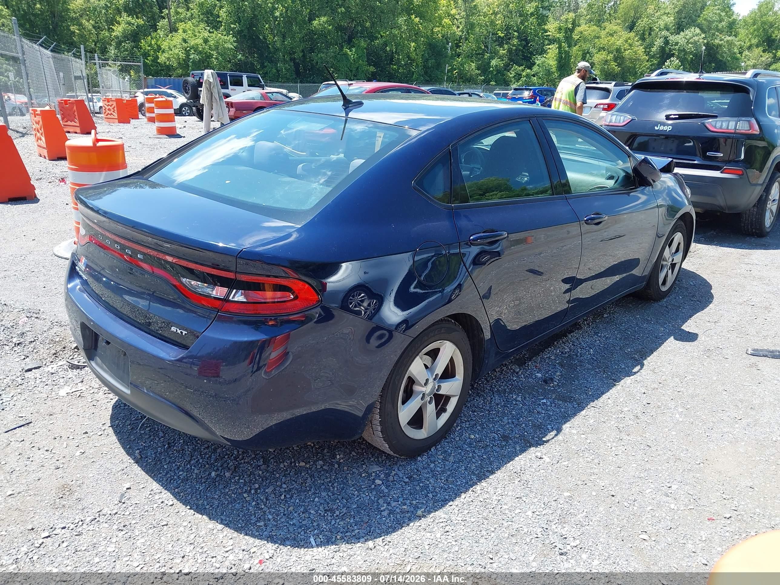 2015 Dodge Dart Sxt Blue vin: 1C3CDFBB4FD265819