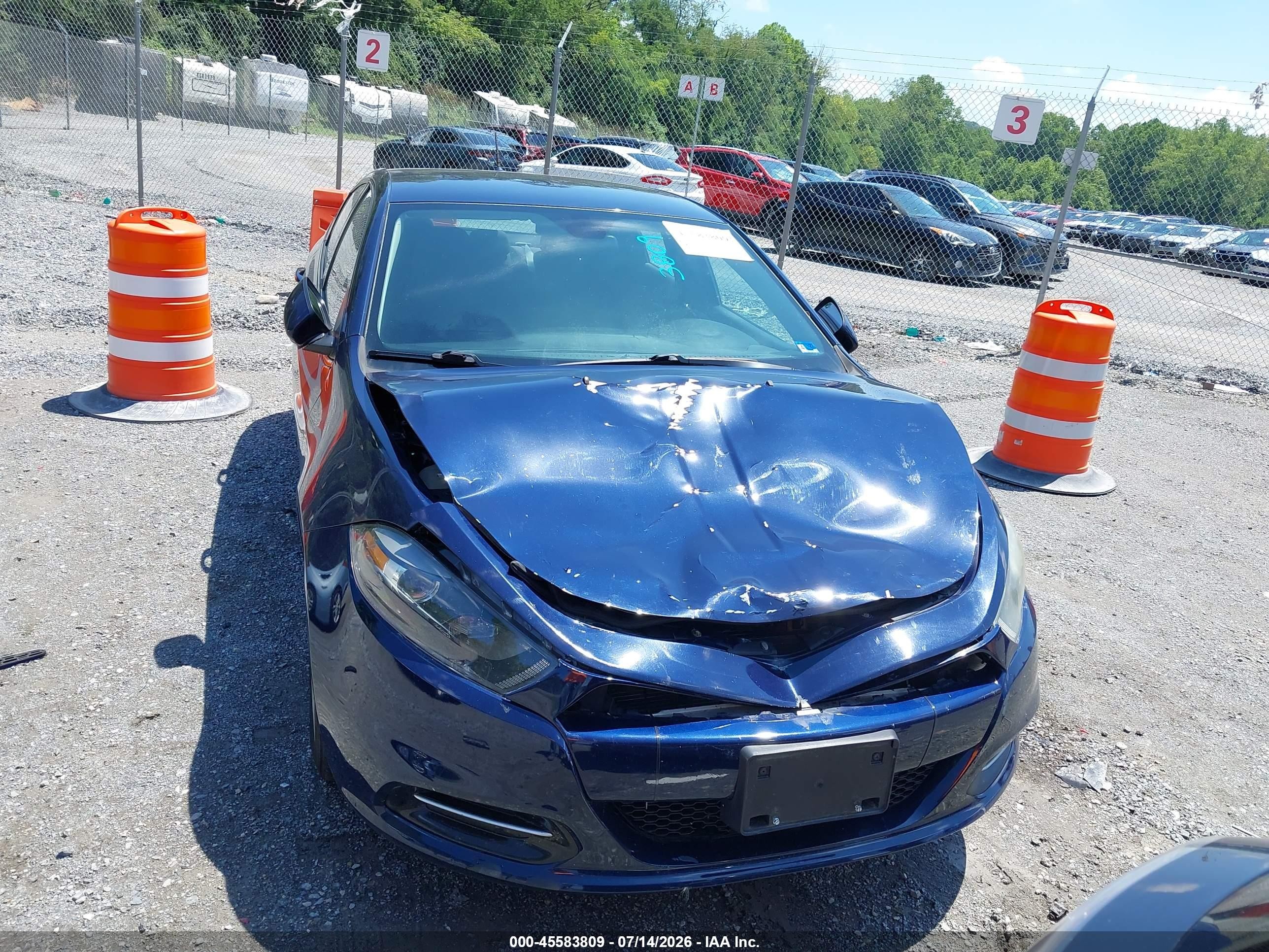 2015 Dodge Dart Sxt Blue vin: 1C3CDFBB4FD265819