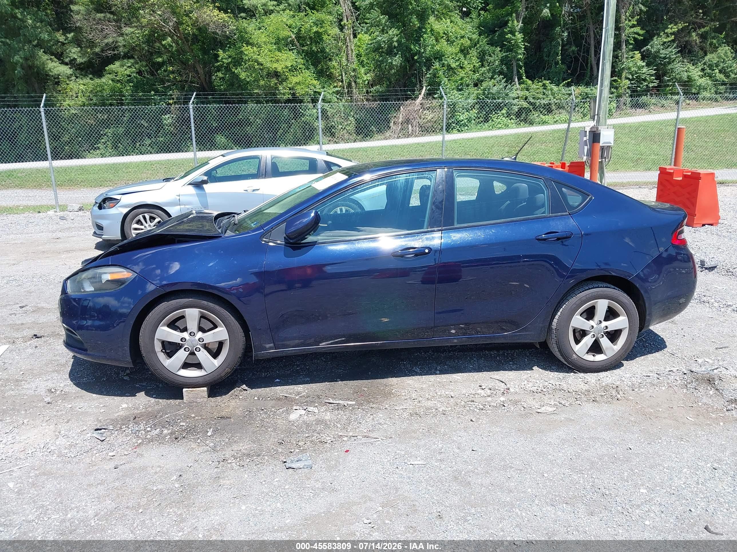2015 Dodge Dart Sxt Blue vin: 1C3CDFBB4FD265819