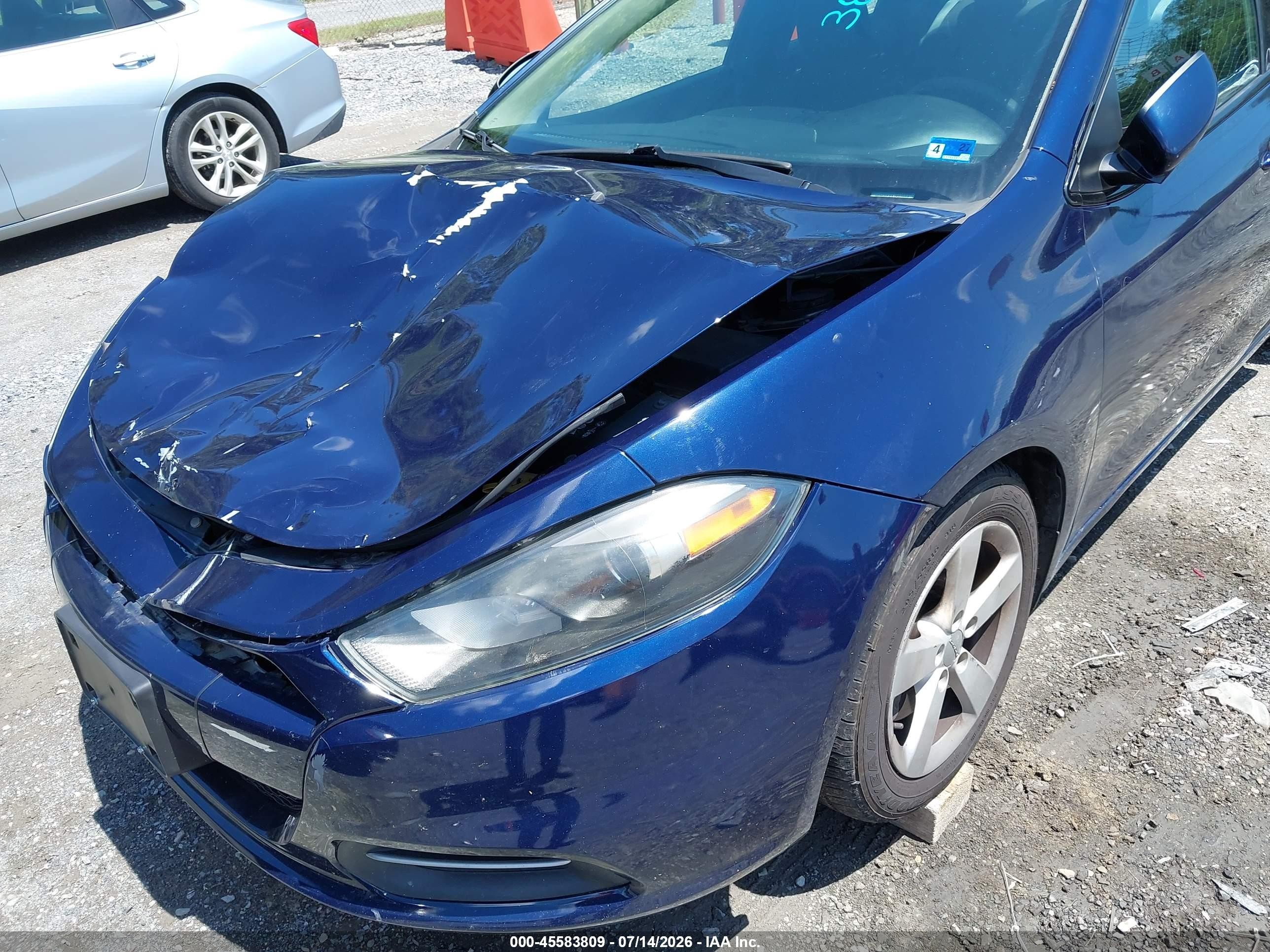 2015 Dodge Dart Sxt Blue vin: 1C3CDFBB4FD265819