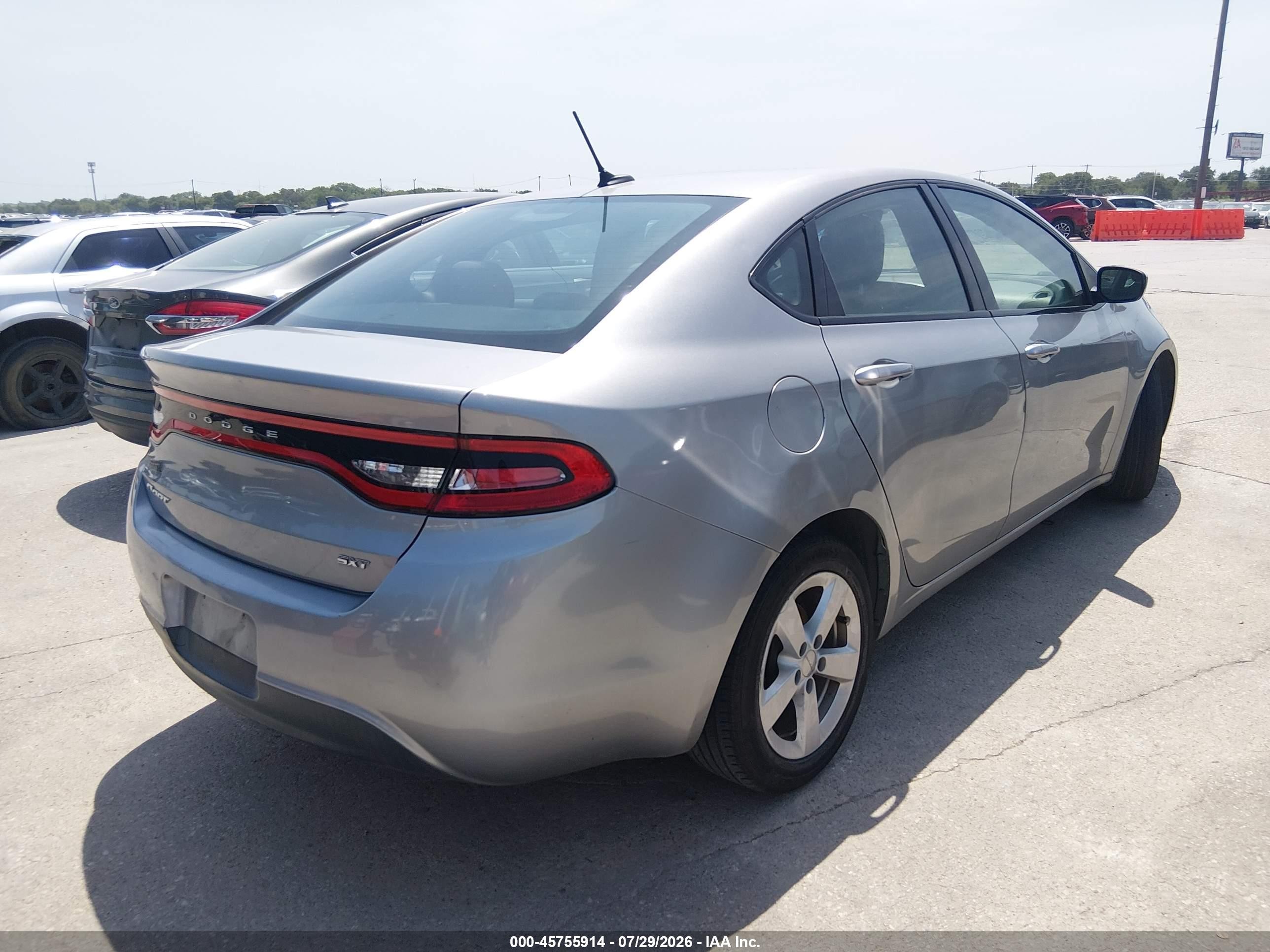 2015 Dodge Dart Sxt Gray vin: 1C3CDFBB4FD319930