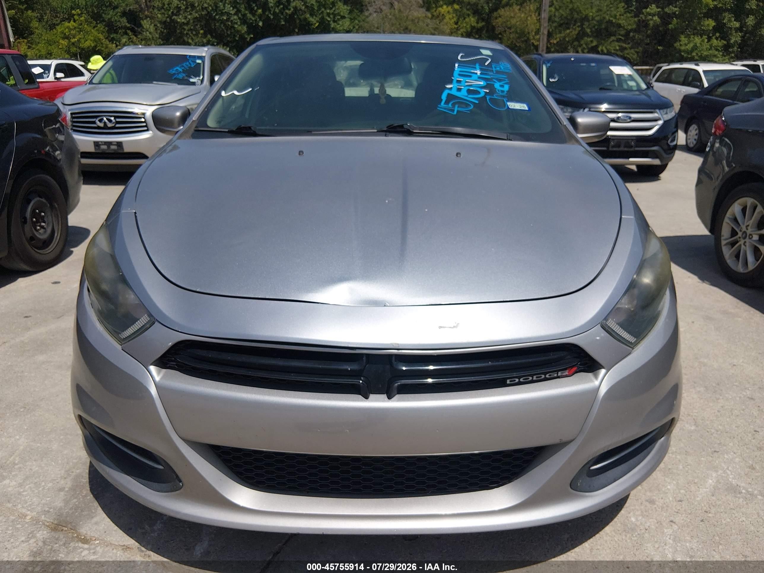 2015 Dodge Dart Sxt Gray vin: 1C3CDFBB4FD319930