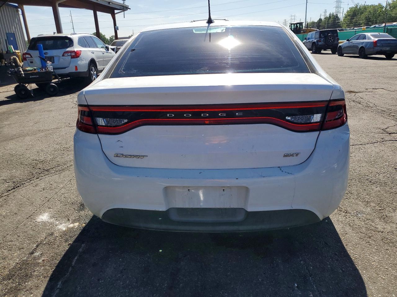 2015 Dodge Dart Sxt White vin: 1C3CDFBB4FD320026