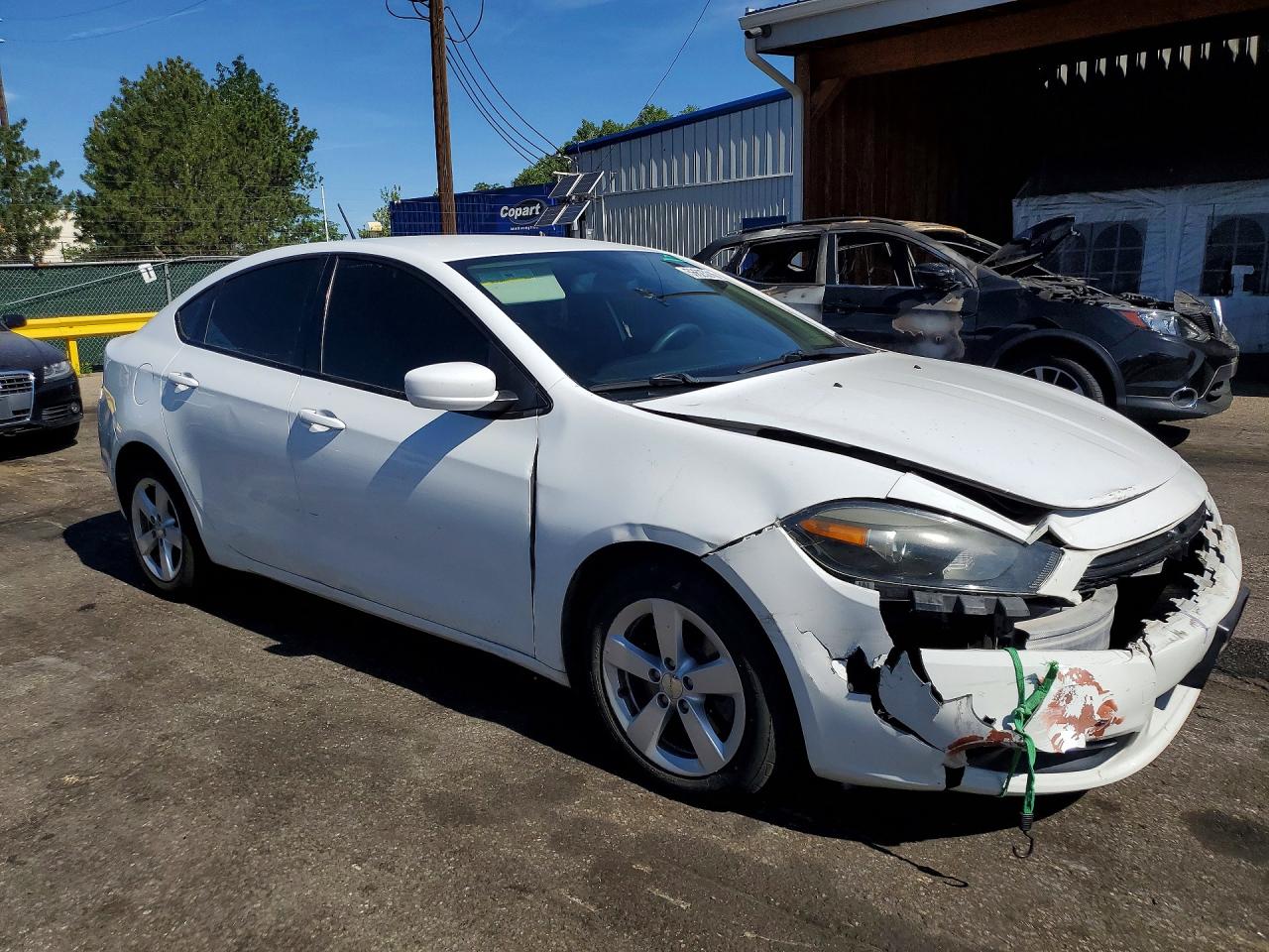 2015 Dodge Dart Sxt White vin: 1C3CDFBB4FD320026
