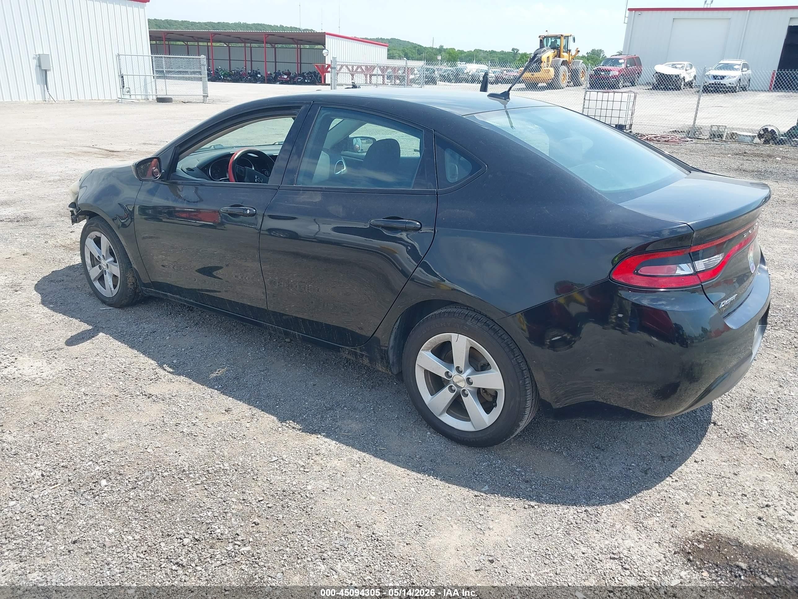 2015 Dodge Dart Sxt Black vin: 1C3CDFBB4FD390125