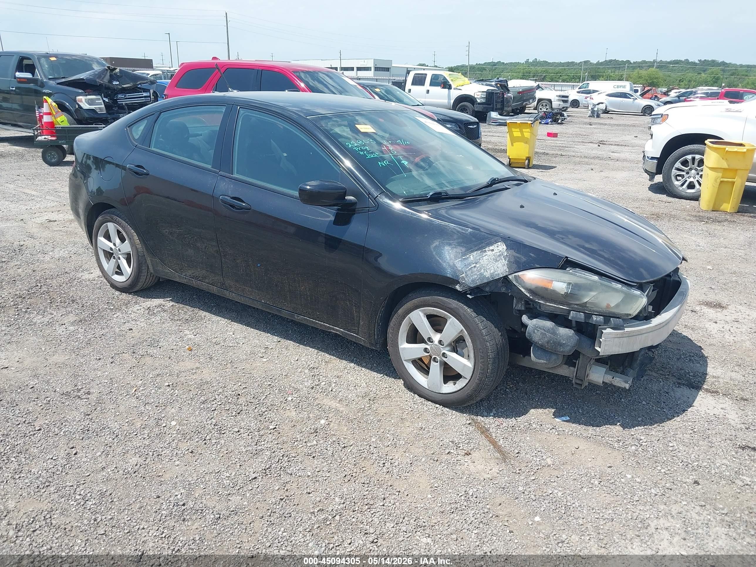 2015 Dodge Dart Sxt Черный vin: 1C3CDFBB4FD390125