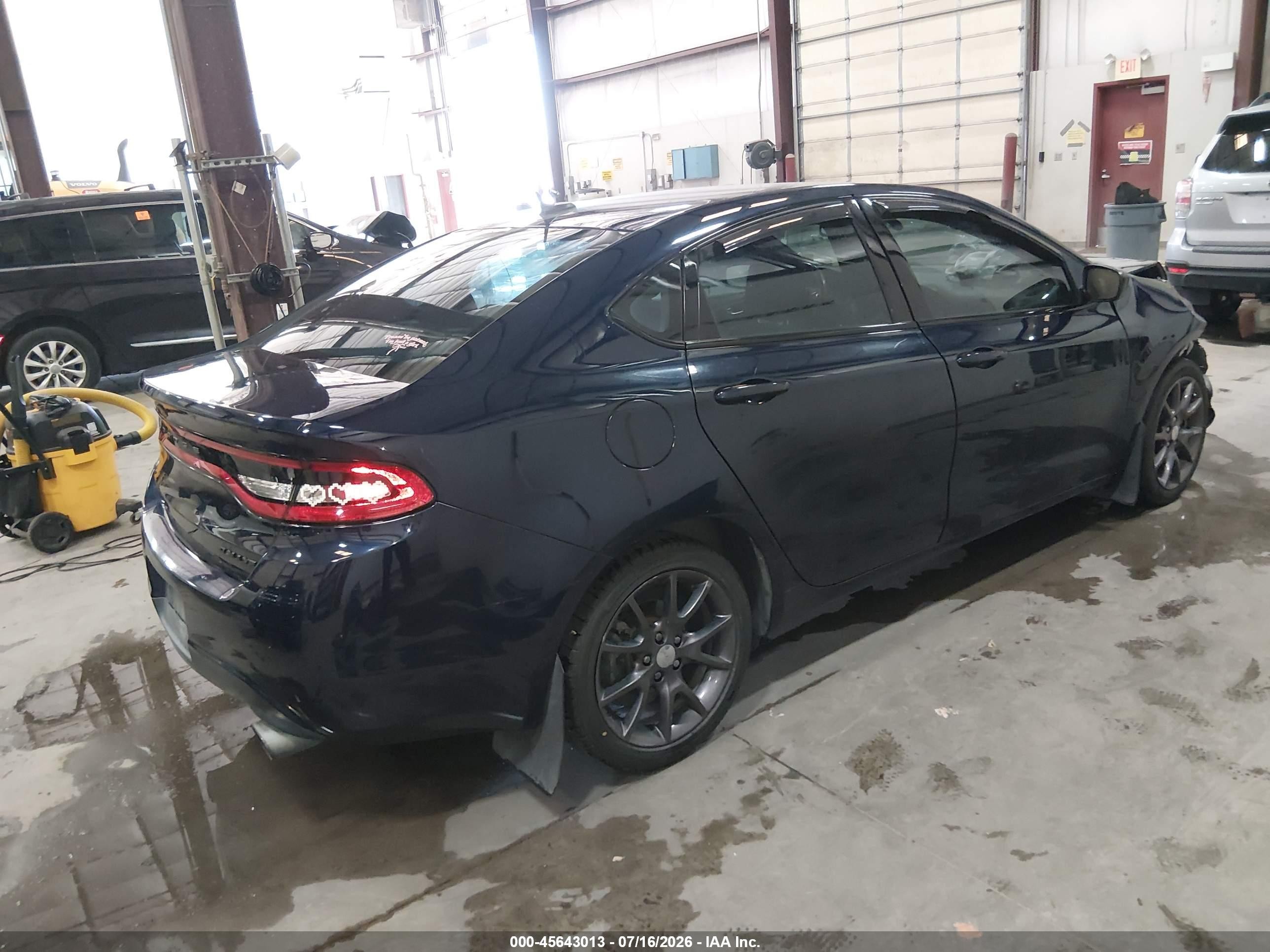 2015 Dodge Dart Sxt Blue vin: 1C3CDFBB4FD410650