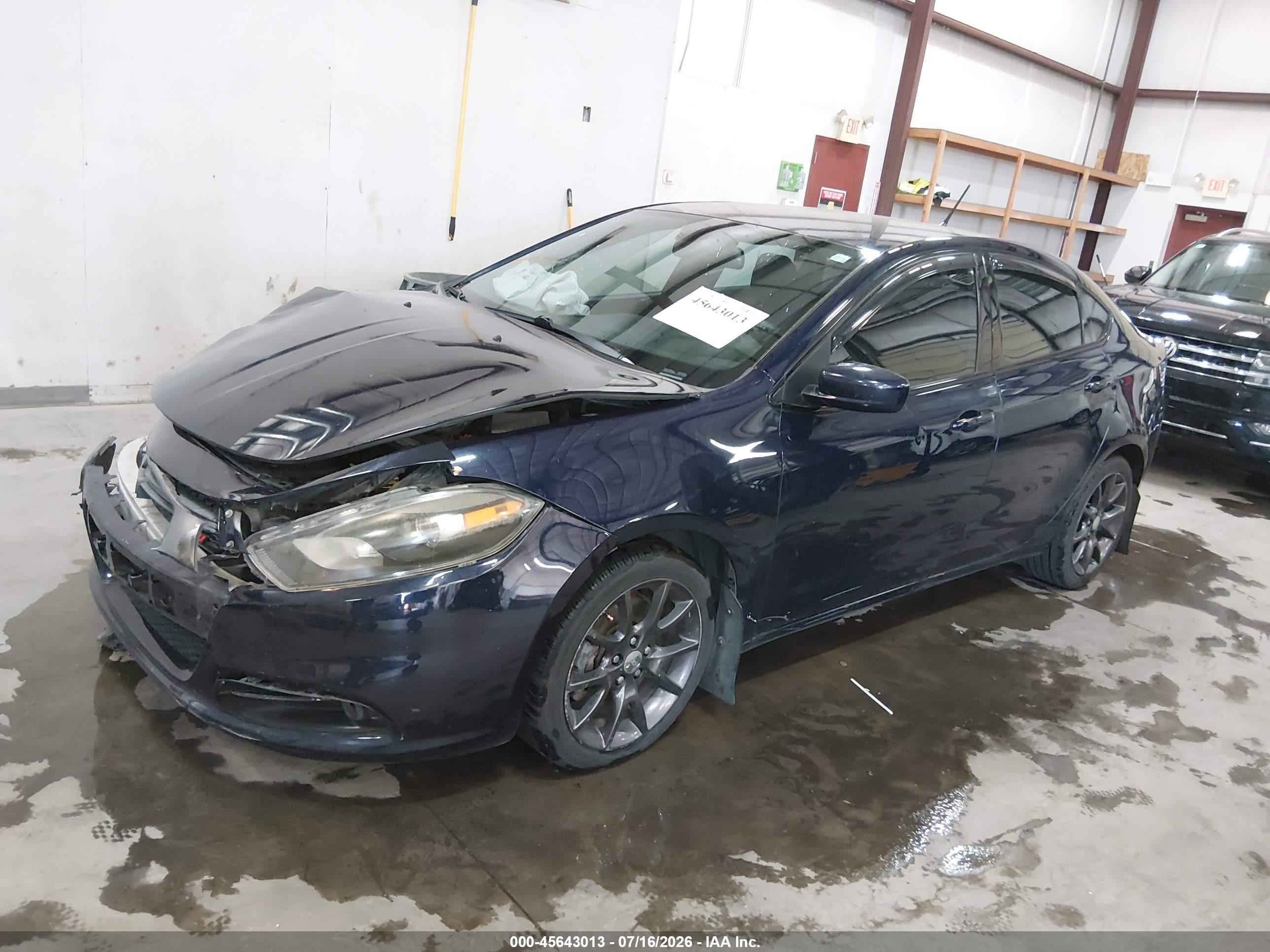 2015 Dodge Dart Sxt Blue vin: 1C3CDFBB4FD410650