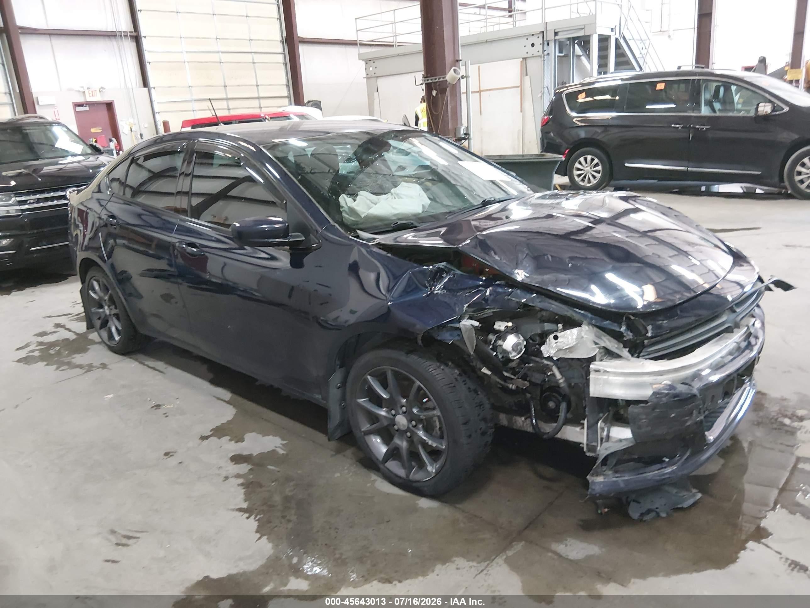 2015 Dodge Dart Sxt Синий vin: 1C3CDFBB4FD410650