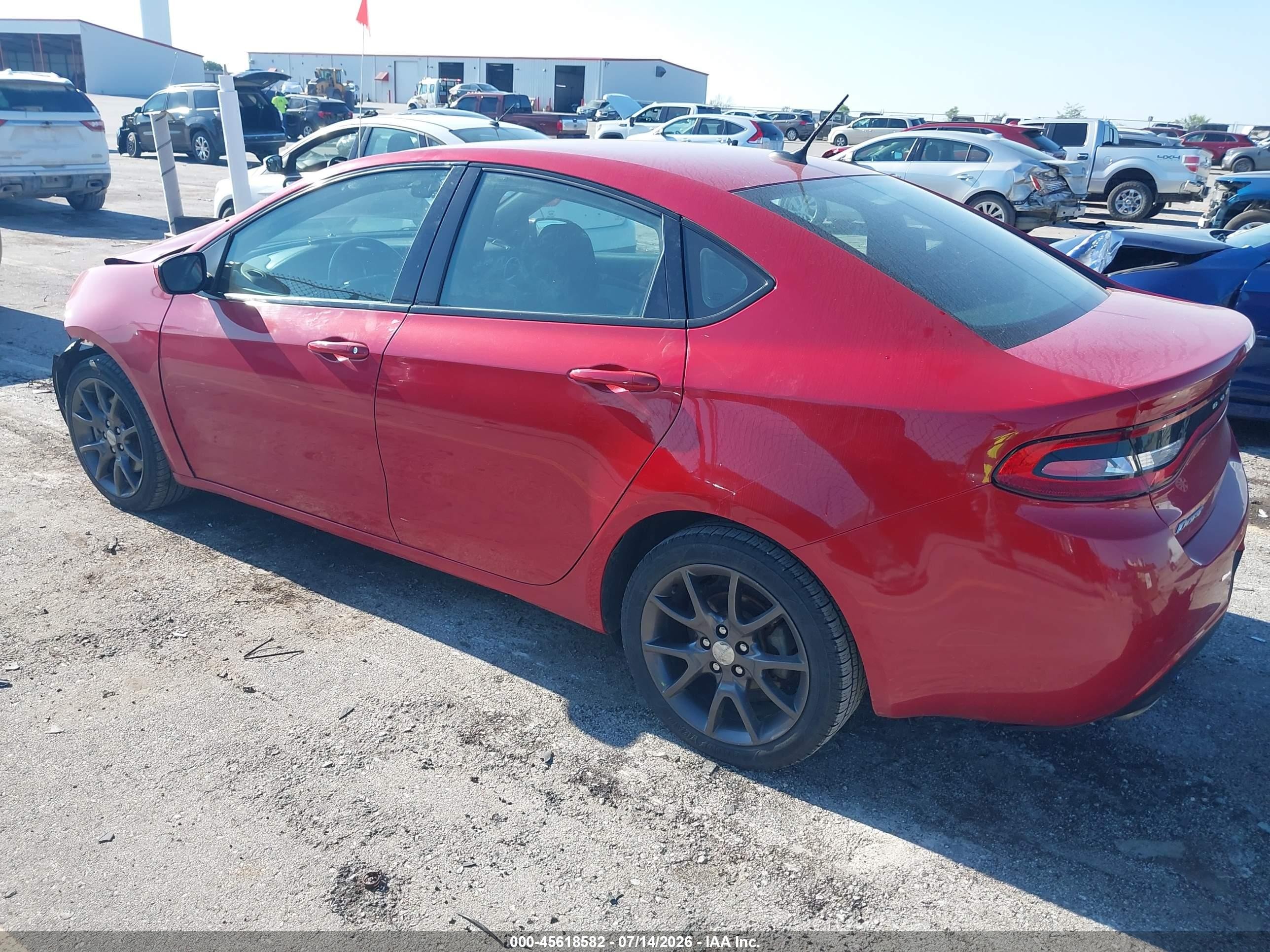 2015 Dodge Dart Sxt Red vin: 1C3CDFBB4FD410714