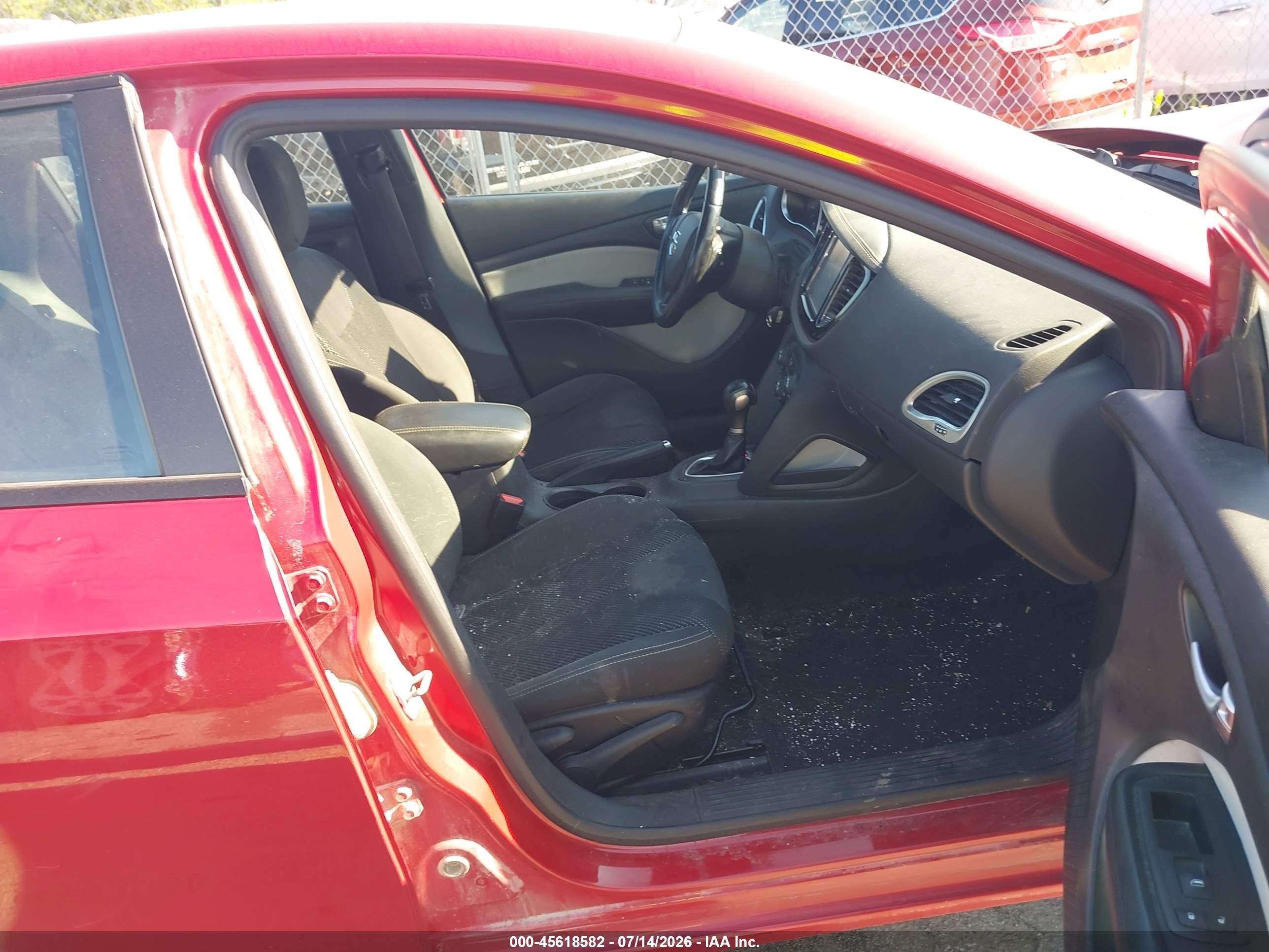 2015 Dodge Dart Sxt Red vin: 1C3CDFBB4FD410714