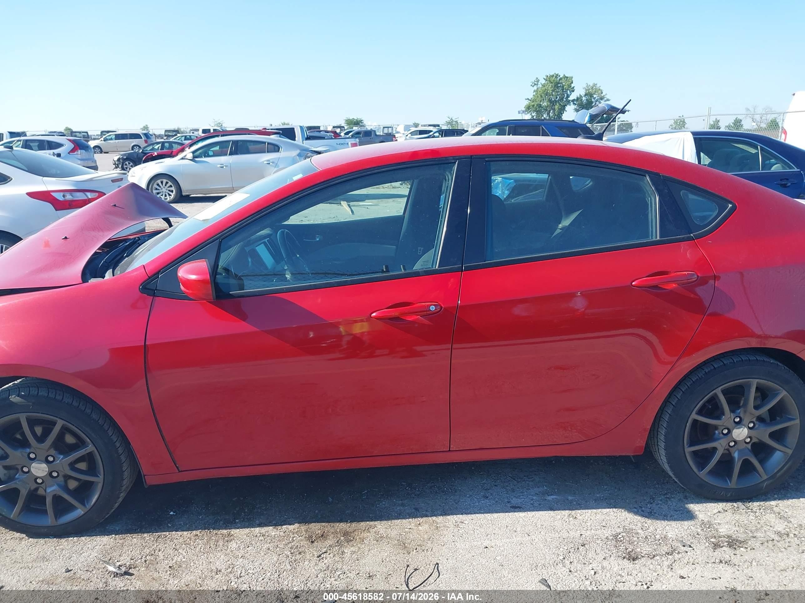 2015 Dodge Dart Sxt Red vin: 1C3CDFBB4FD410714