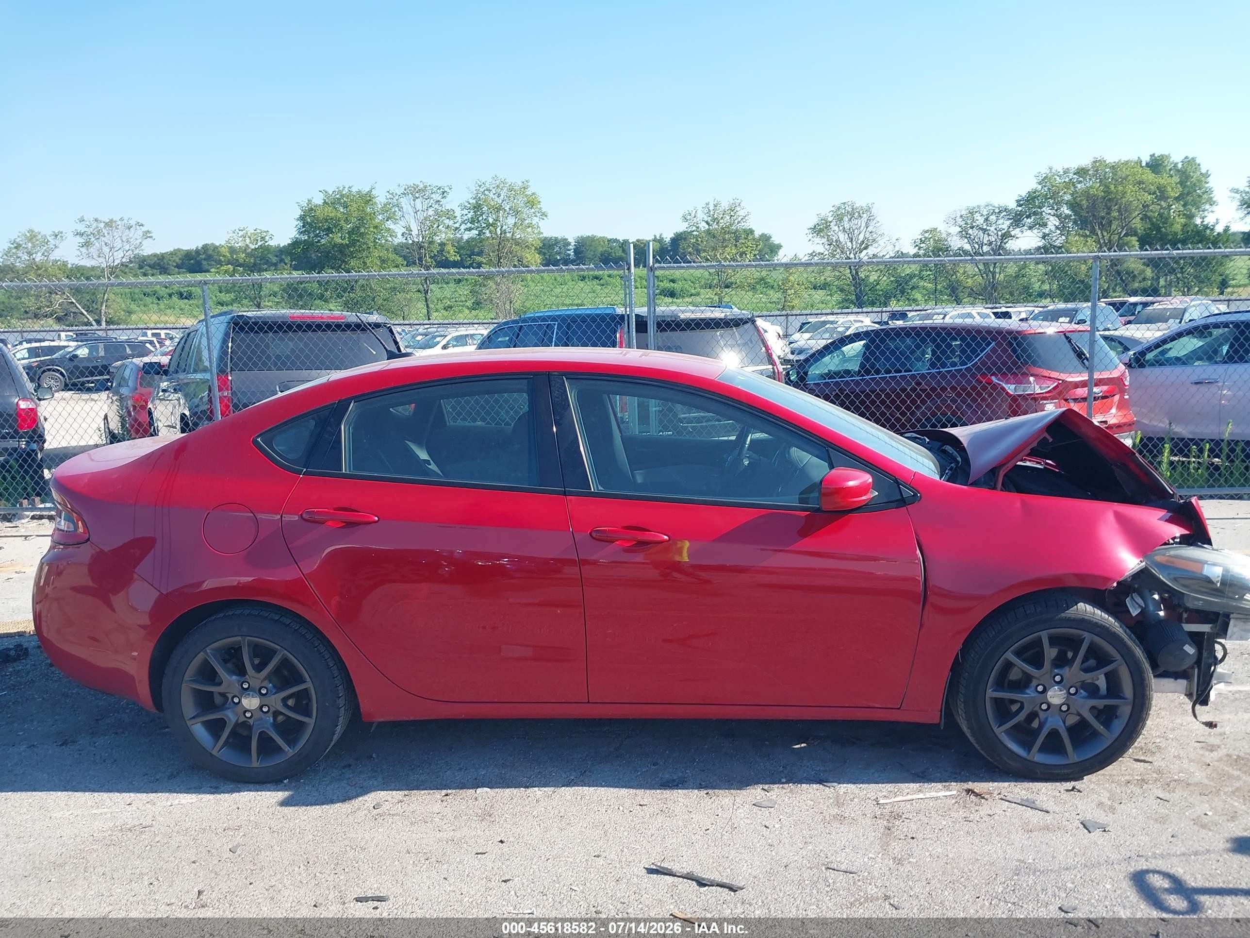 2015 Dodge Dart Sxt Red vin: 1C3CDFBB4FD410714