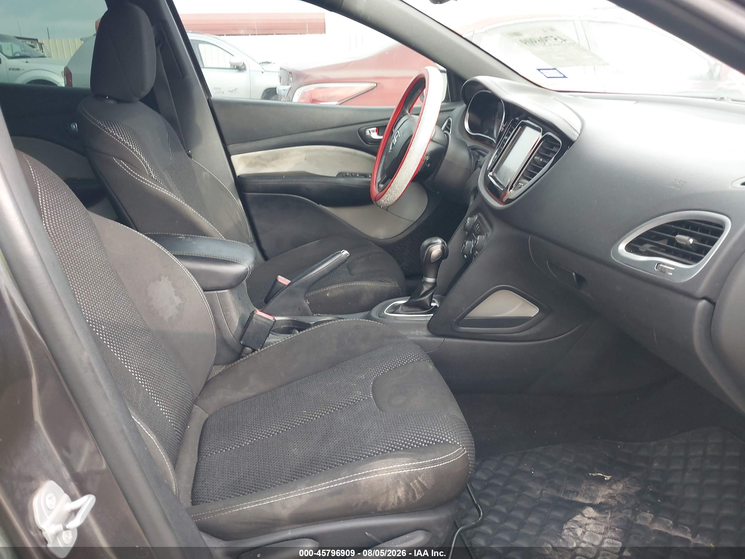 2015 Dodge Dart Sxt Gray vin: 1C3CDFBB4FD422829
