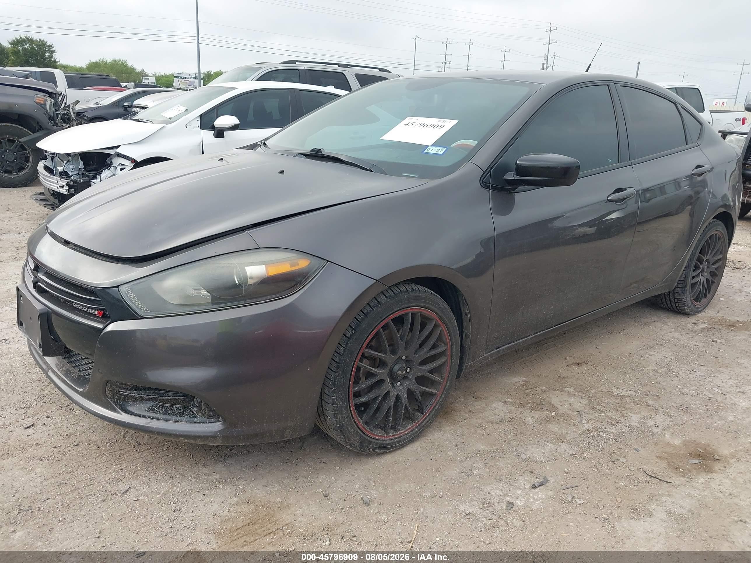 2015 Dodge Dart Sxt Gray vin: 1C3CDFBB4FD422829