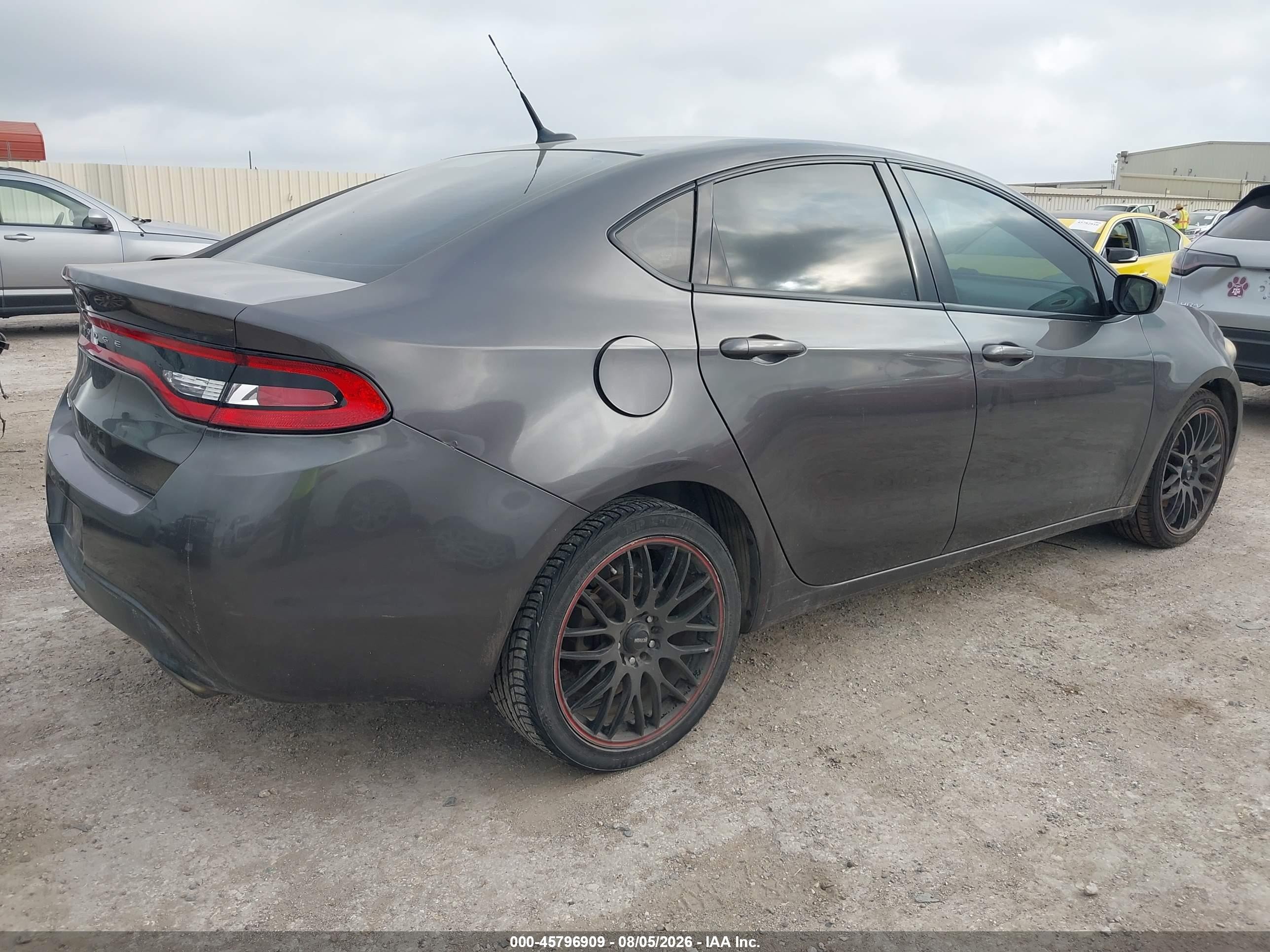 2015 Dodge Dart Sxt Gray vin: 1C3CDFBB4FD422829