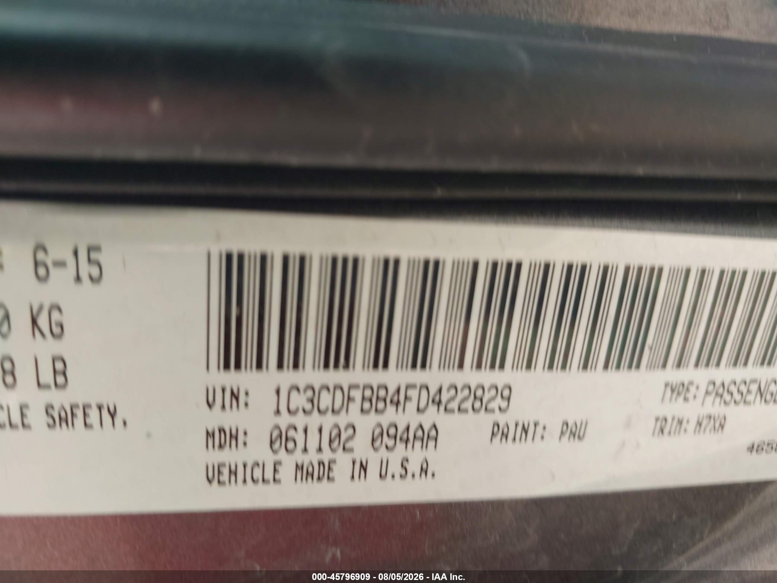 2015 Dodge Dart Sxt Gray vin: 1C3CDFBB4FD422829