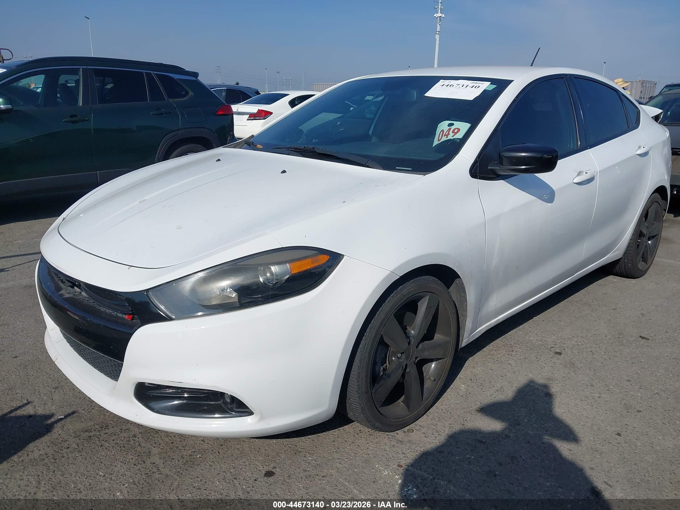 2015 Dodge Dart Sxt White vin: 1C3CDFBB4FD434219