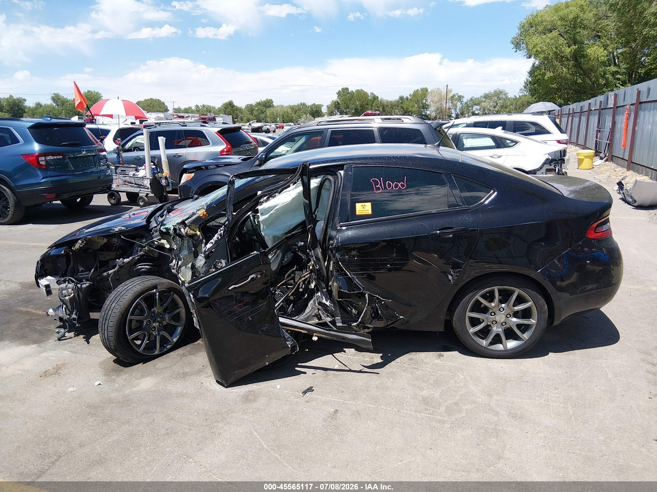 2014 Dodge Dart Sxt Black vin: 1C3CDFBB5ED857938