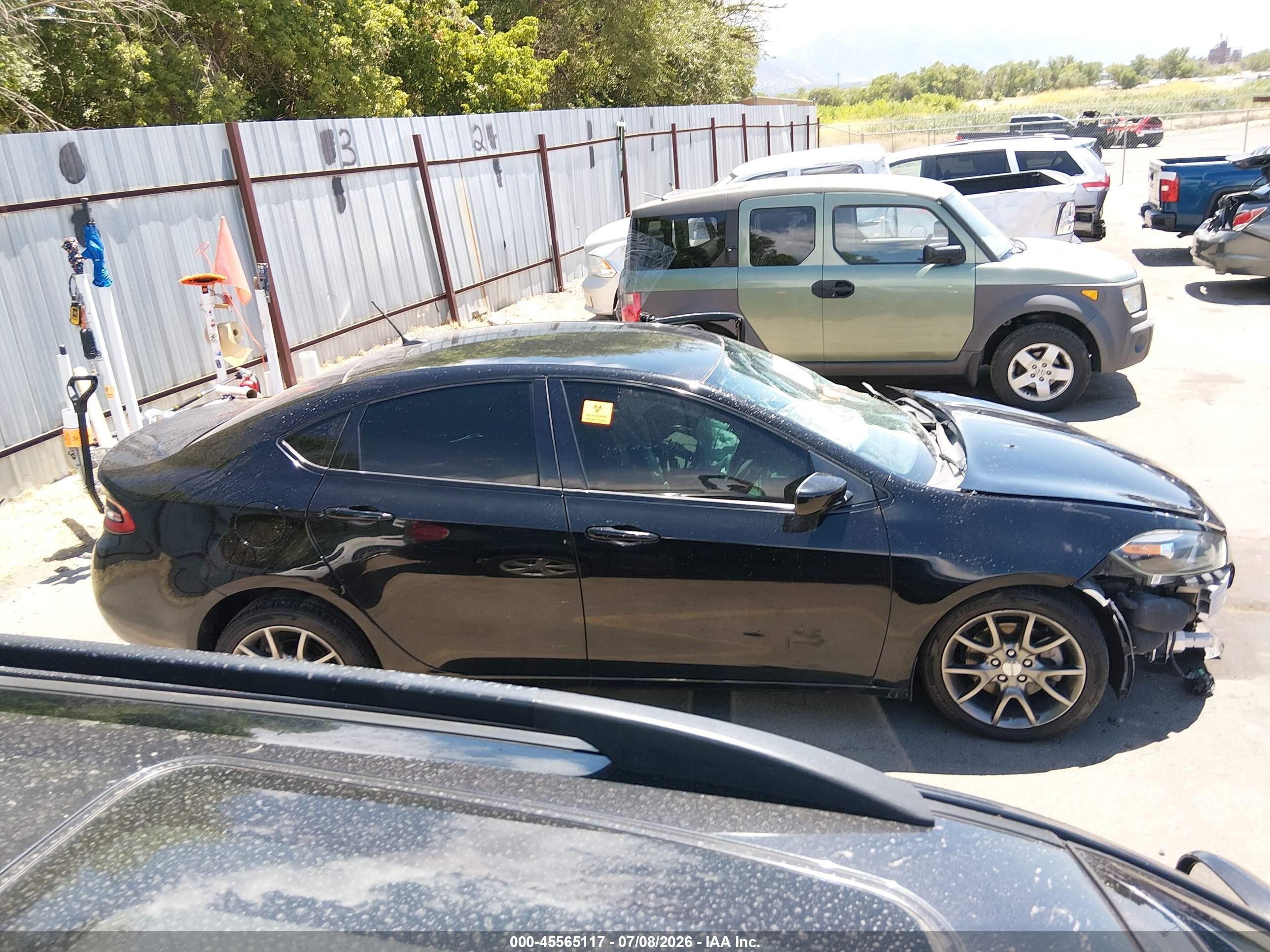 2014 Dodge Dart Sxt Black vin: 1C3CDFBB5ED857938