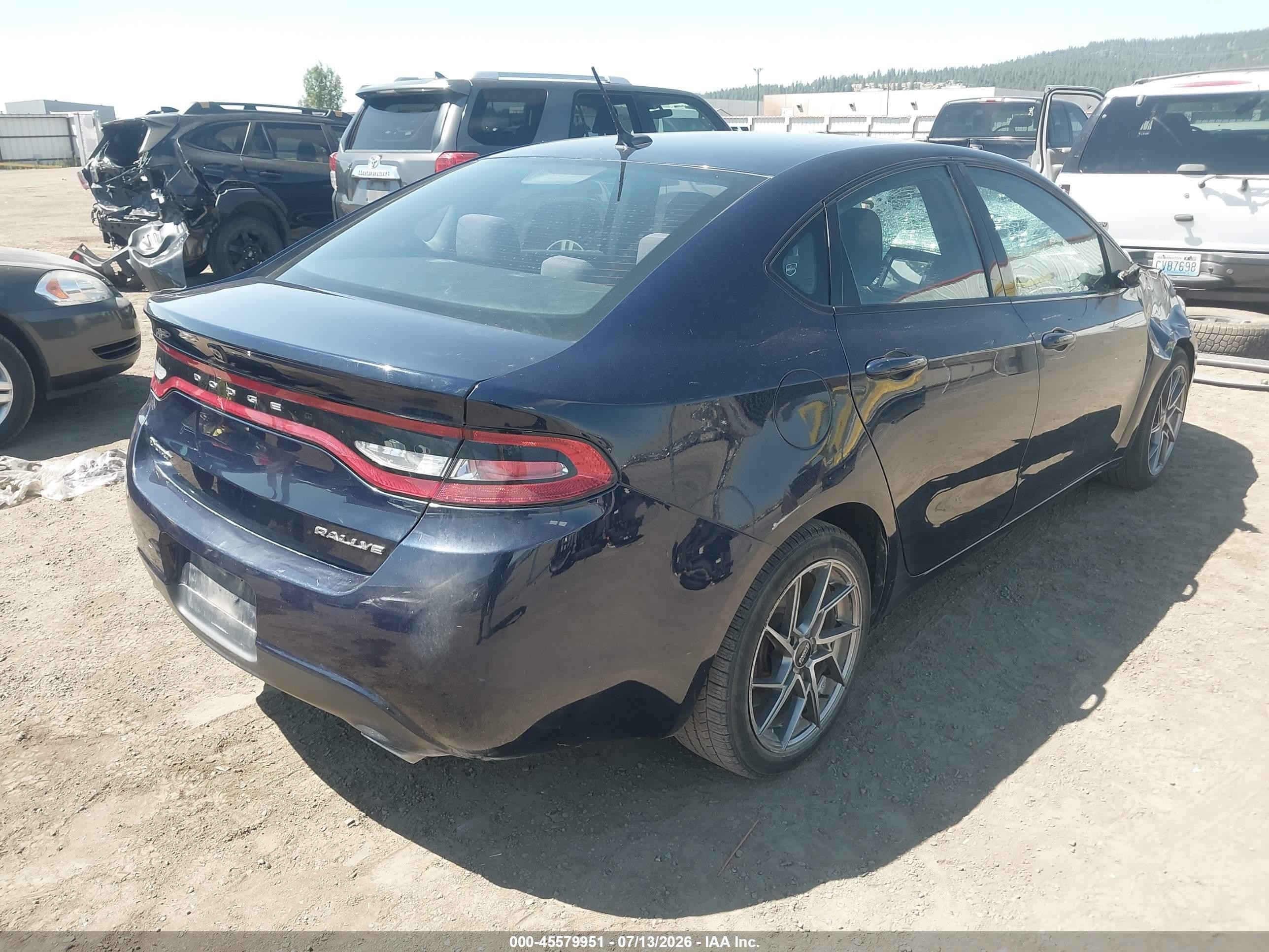 2014 Dodge Dart Sxt Синий vin: 1C3CDFBB5ED914316