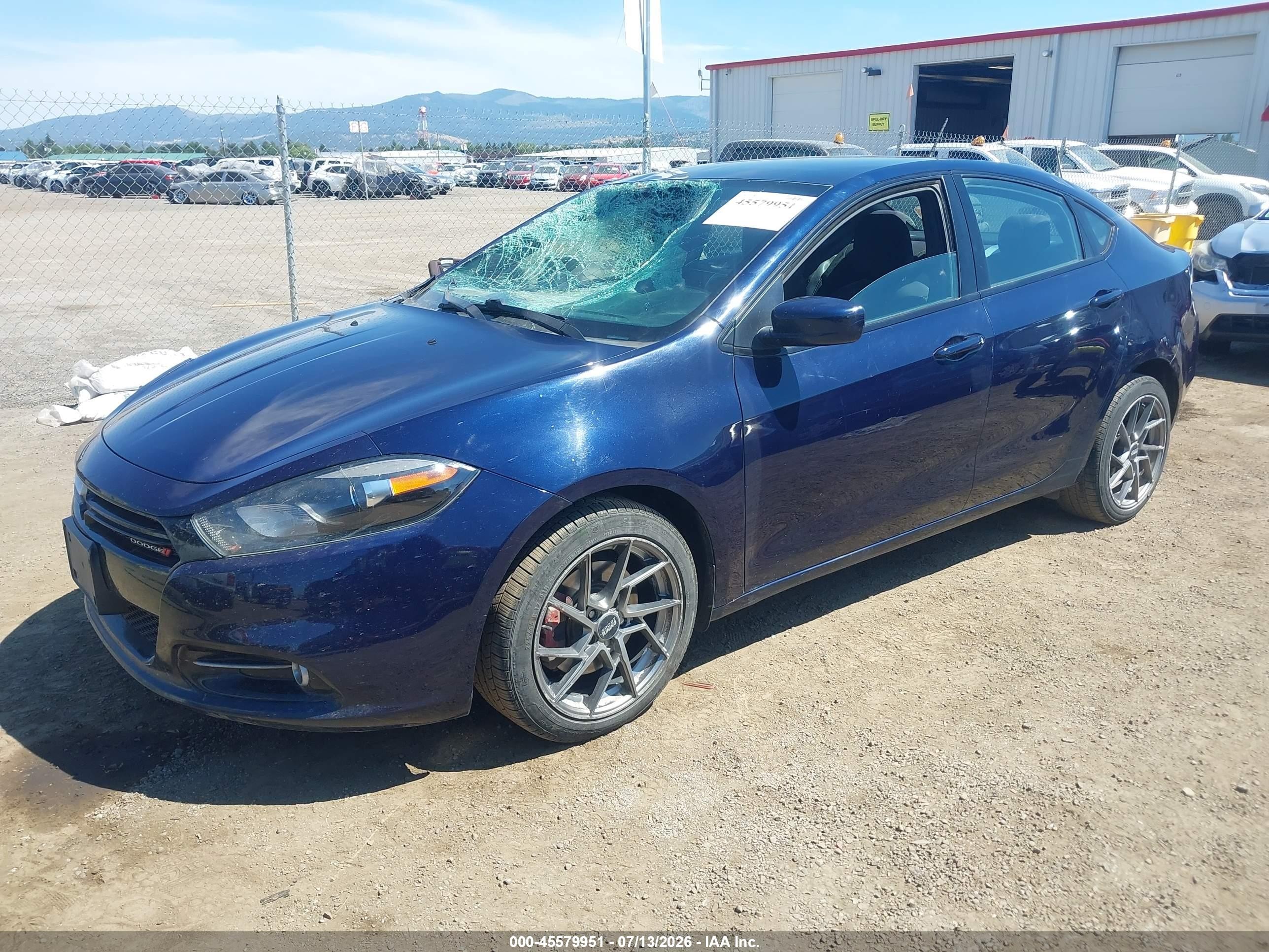 2014 Dodge Dart Sxt Синий vin: 1C3CDFBB5ED914316